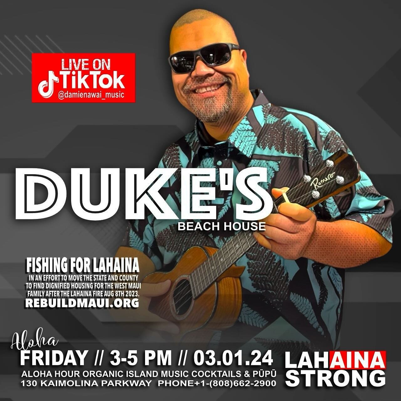 Happy #alohafriday @dukesmaui #sunset #livemusic #organicislandmusic #mauimusic #mauimusician #aloha #fy #fyp #alohacrew #maui #ukulelecover  #dukesmaui