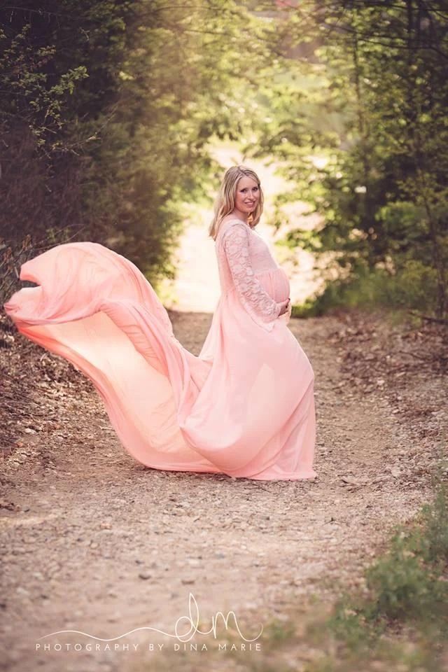 pink maternity dress daily rental