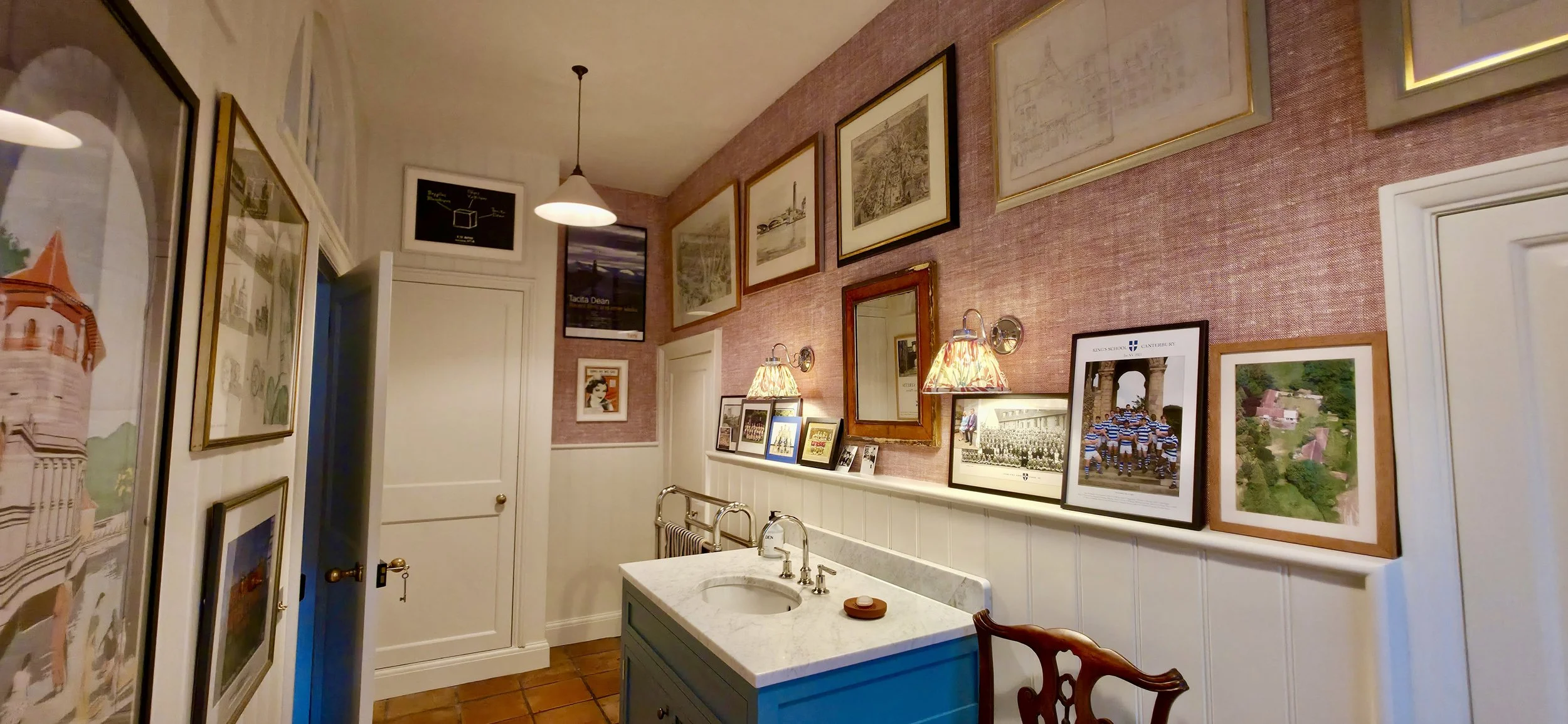 Wide view of wallpaper installation in Wadhurst East Sussex