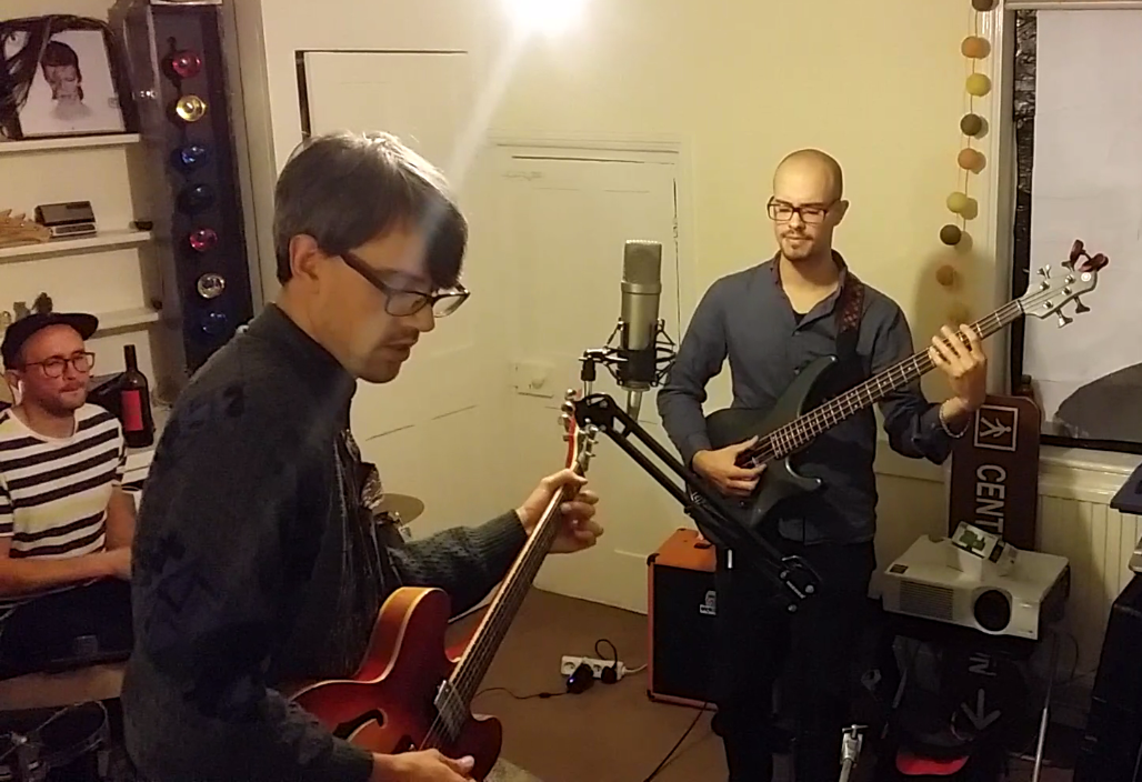 Safety googles on! - Temporal Comet in session. (L-R: Jack, MJ, Carry)