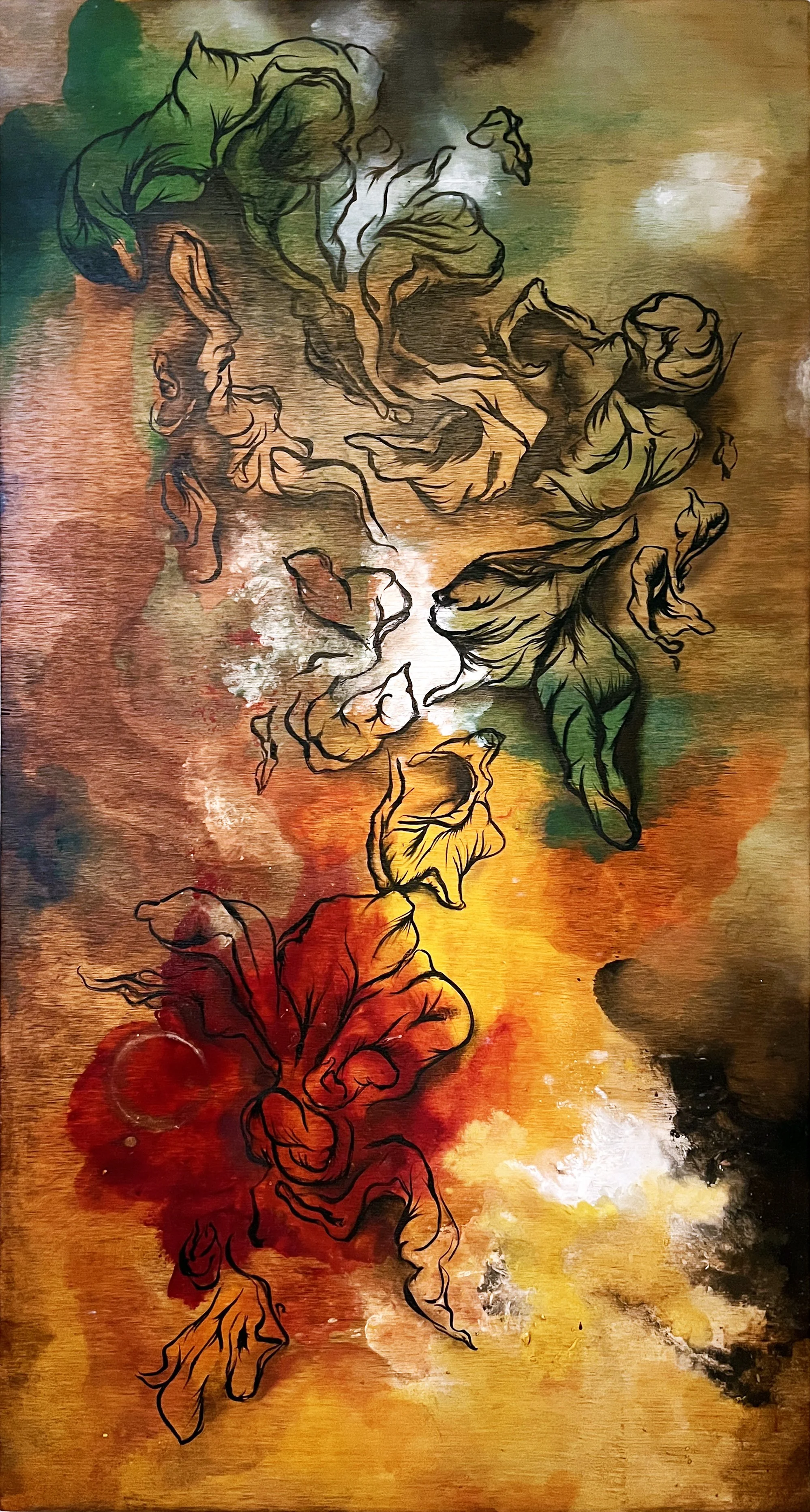 Fever Dream - 26" x 48" Oil & Acrylic on Wood