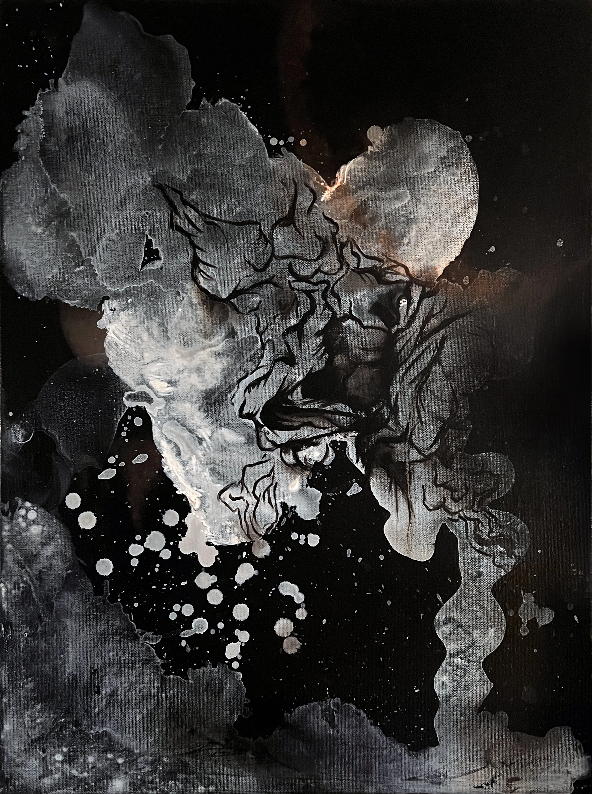 Moonshines 18" x 24" Oil & Acrylic on Canvas