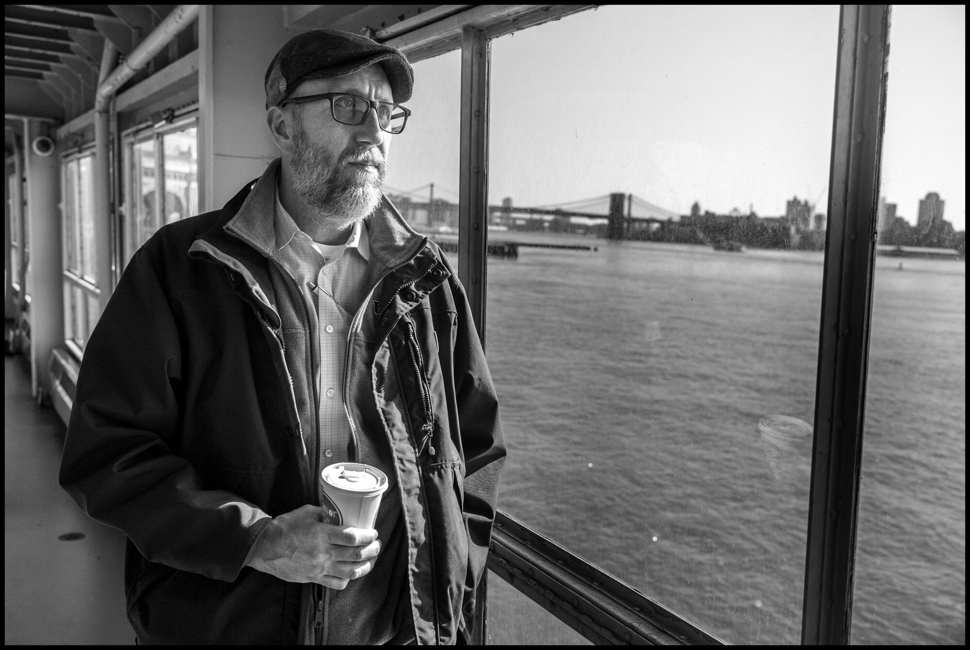  Jimmy Callahan lives on Staten Island and comes into the city each day on the ferry. He works for the Local 28 Sheet Metal workers Union-he told me, “my wife wants me to stay home, but my guys are out there still working, so I need to be there for t