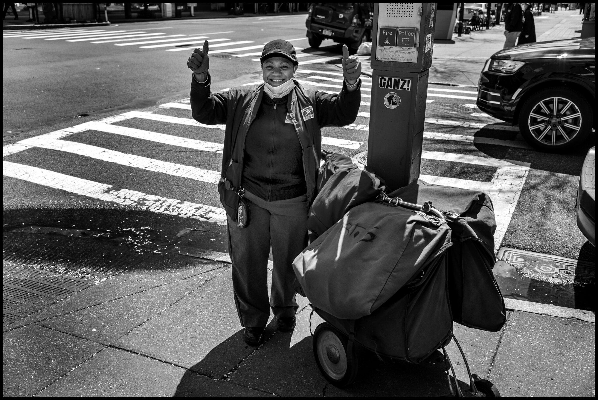  Carline, who used to deliver my mail.   April 4, 2020. © Peter Turnley  ID# 12-002 