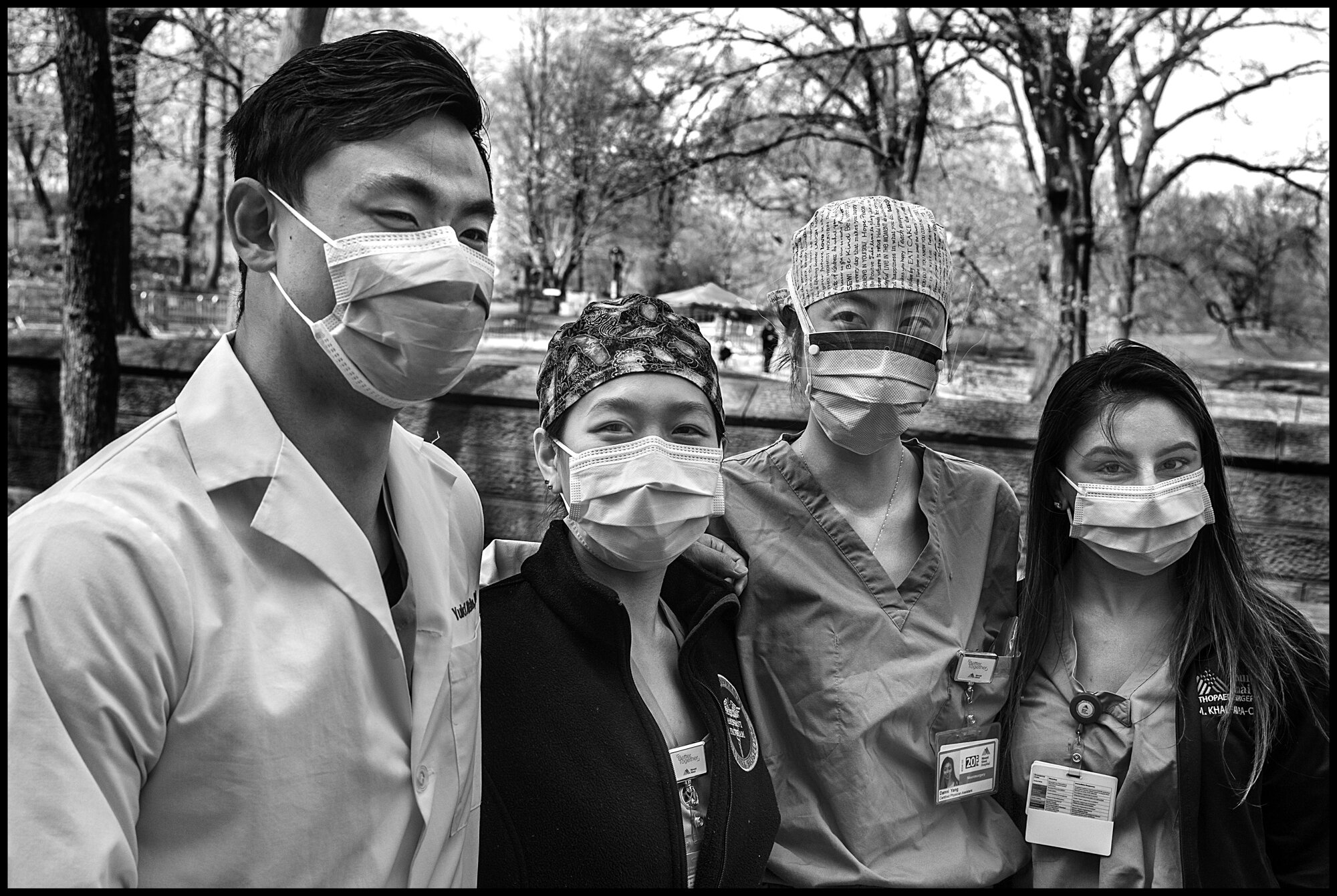  Yuki, Tiffany, Mina, and Danni, are PA’s, Physicians Assistants at Mount Sinai Hospital. When asking how things were going, one replied, “it’s going. We are the overflow unit and most of the patients we see are coronavirus patients. When you see a y