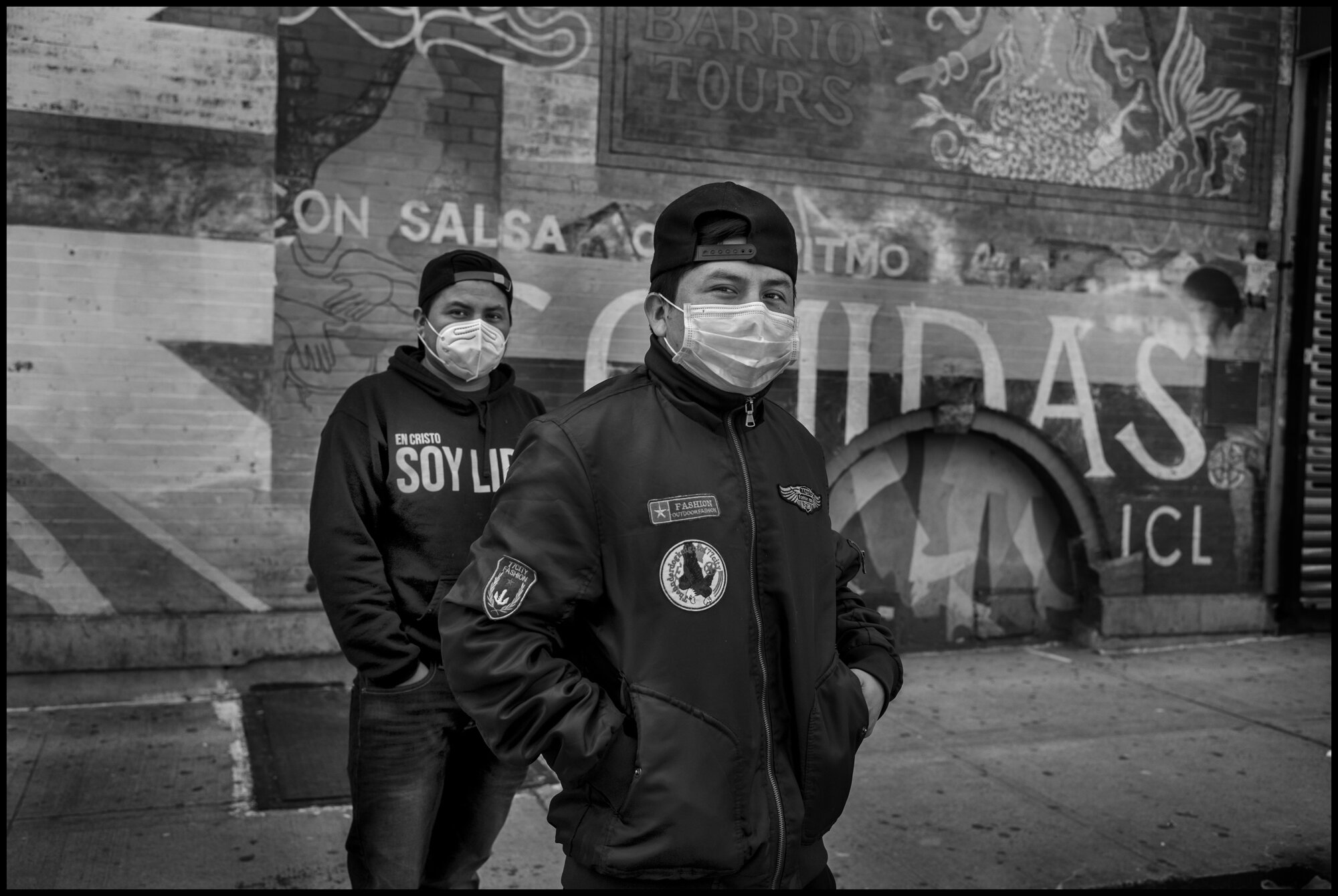  Byron 23, and Gerson, 21 are originally from Guatemala and have lived in the US for two and three years. “There is now no work-we work in restaurants”.   April 19, 2020. © Peter Turnley.   ID# 26-019 