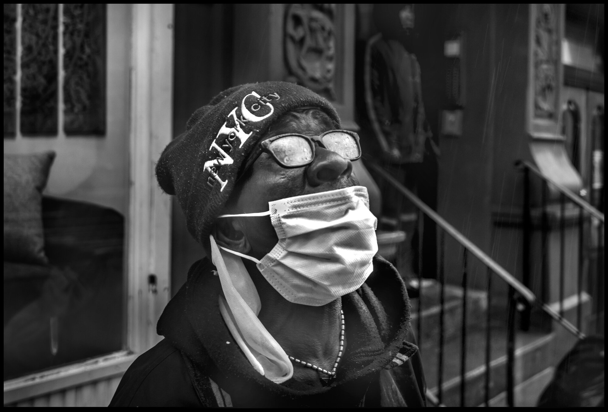  A gentleman with one of his first names being Laurent was out walking on Amsterdam Ave. in the 90’s. As I photographed him, he looked up at the sky and said, “it is raining hard, but it is a beautiful day!”. It is this kind of spirit that I have enc