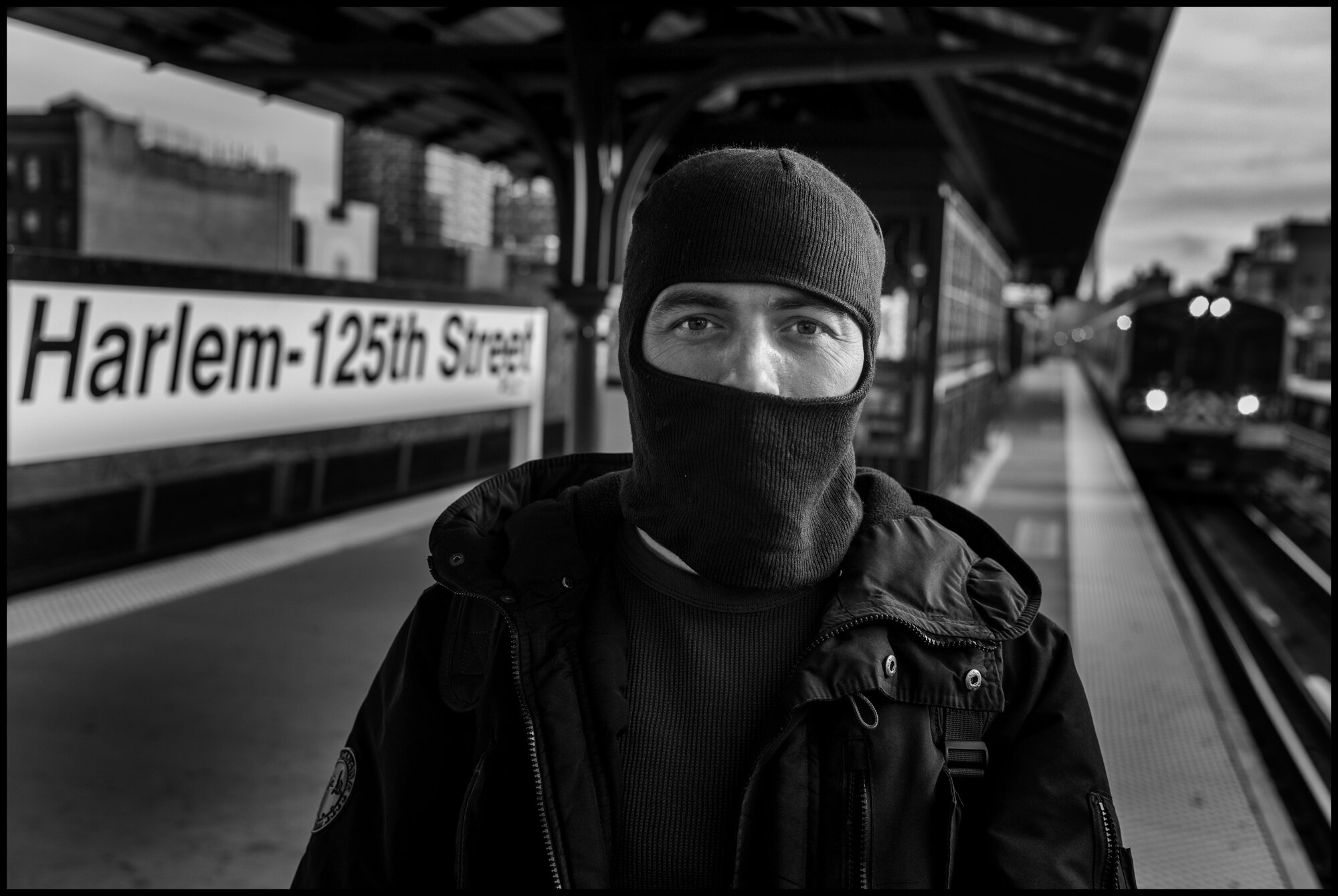  Giovanni, originally from Albania, but who has lived many years in Italy and now New York, waits to take the train home at the 125th Street Train Station in Harlem. I told him I had spent much time in Albania during the war in Kosovo, and at other t