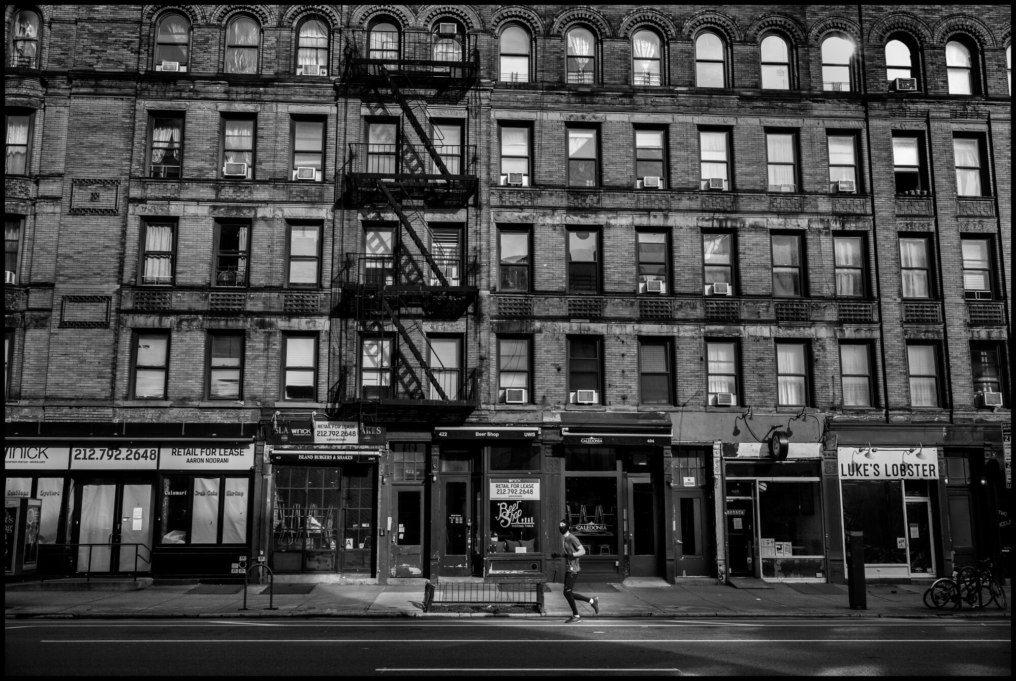  Amsterdam Avenue, 7am, New York City.  April 25, 2020. © Peter Turnley.  ID# 31-001 