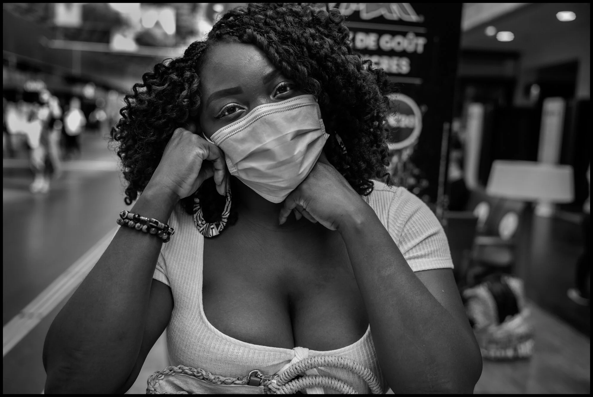  Borgia, from Congo-Brazzaville. Gare du Nord.  Paris, May 28, 2020. © Peter Turnley.  ID# P07-009 