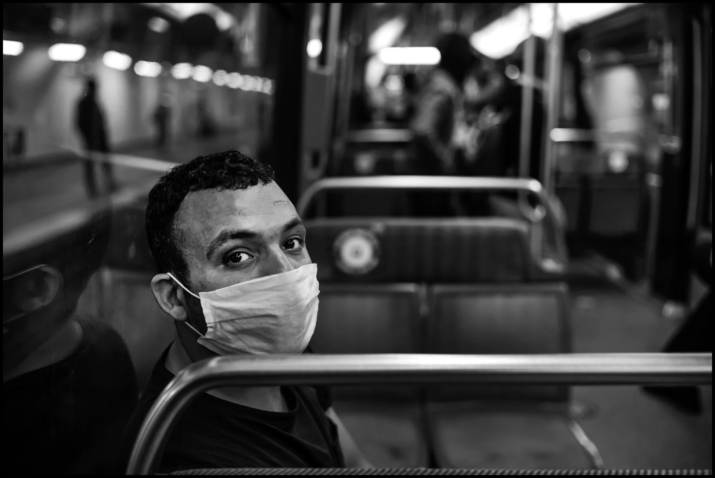  Halim, Métro, Paris.  June 19, 2020. © Peter Turnley.  ID# P35-003 