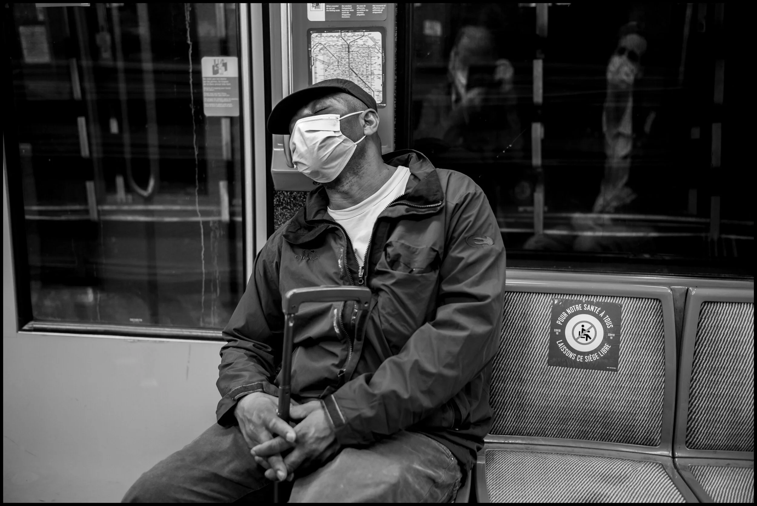  Jean, Métro, Paris.  June 19, 2020.© Peter Turnley.  ID# P35-00 
