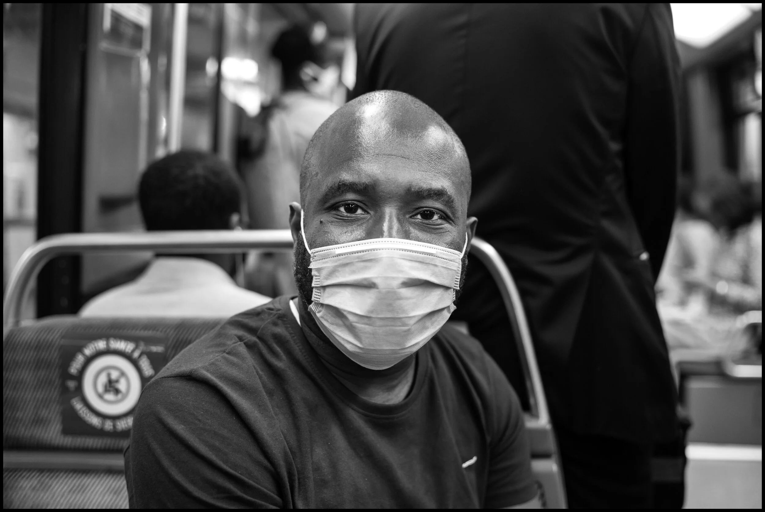  Sam, Paris métro. Paris.   June 26, 2020. © Peter Turnley.  ID# P43-002 