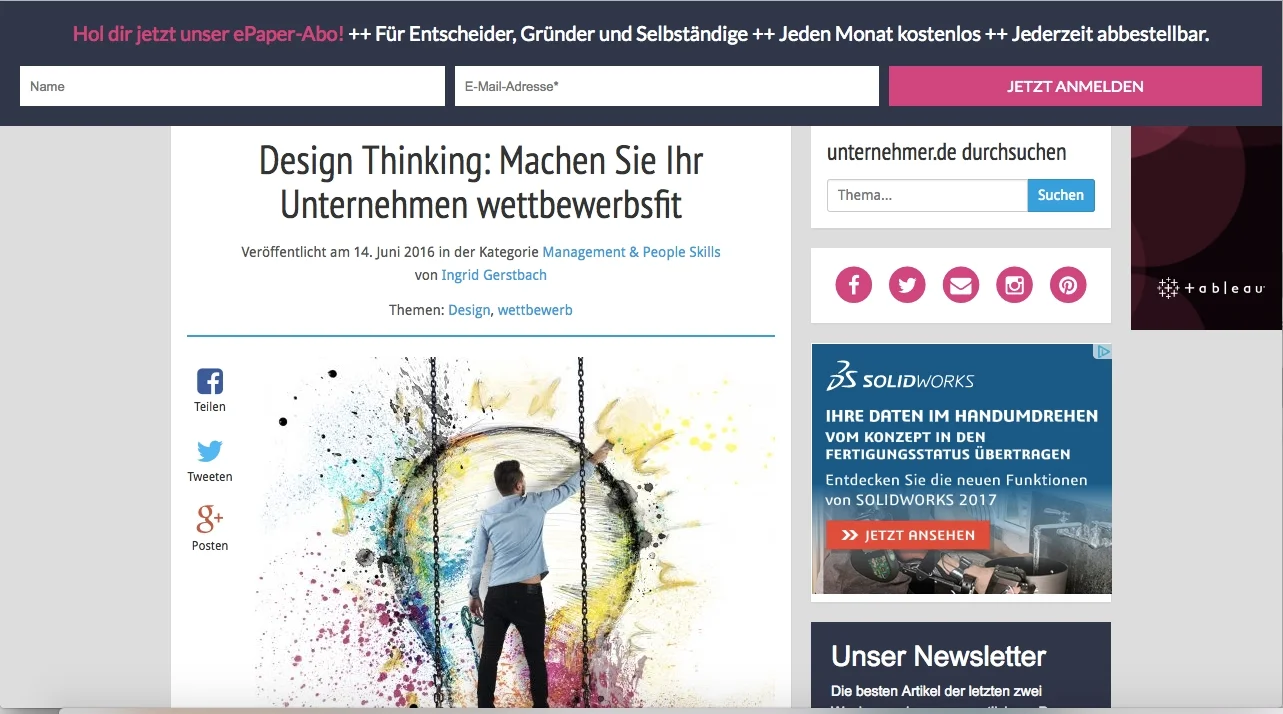 Design Thinking: Machen Sie Ihr Unternehmen wettbewerbsfit