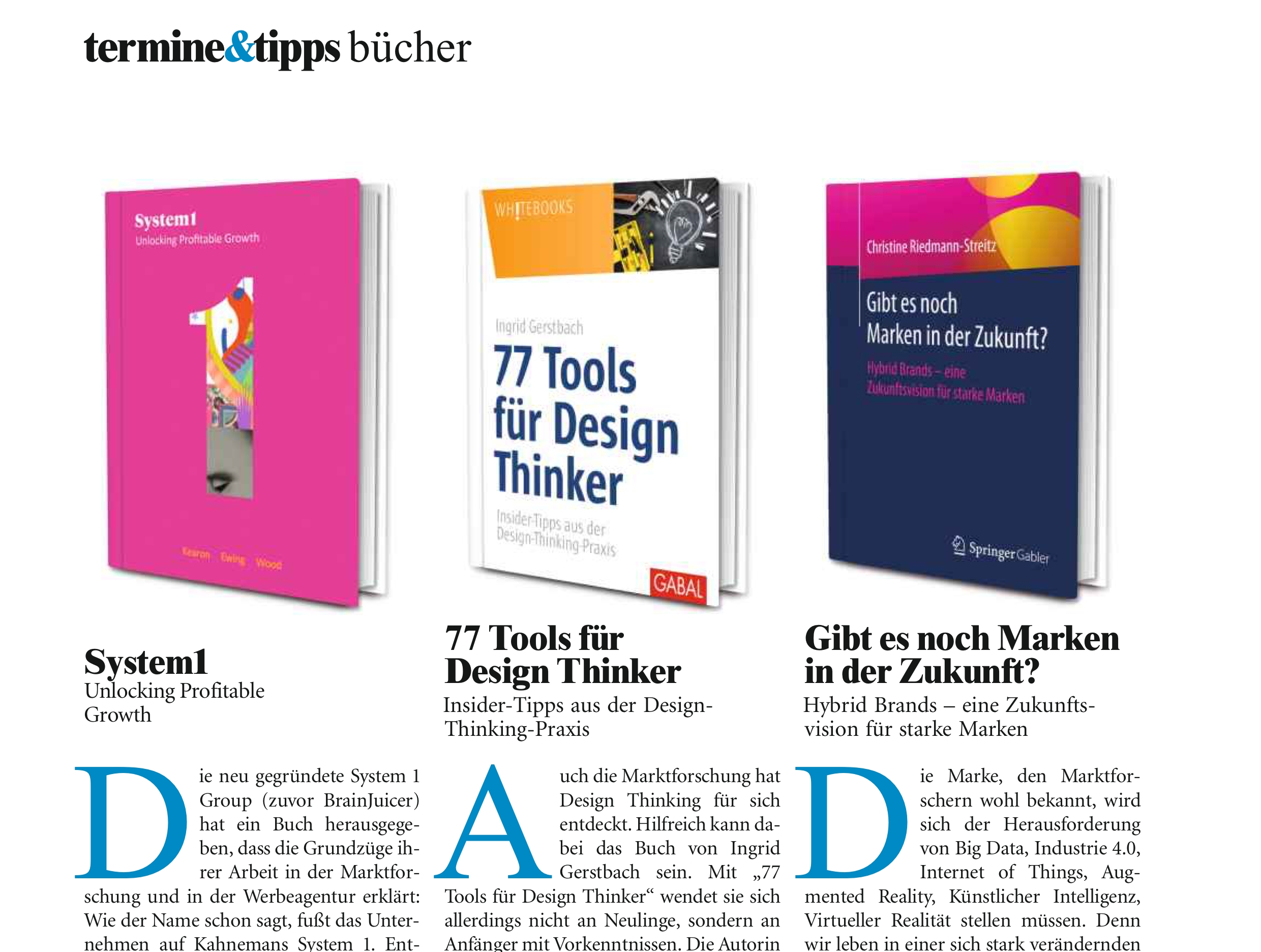 Planung & Analyse empfiehlt: 77 Tools für Design Thinker