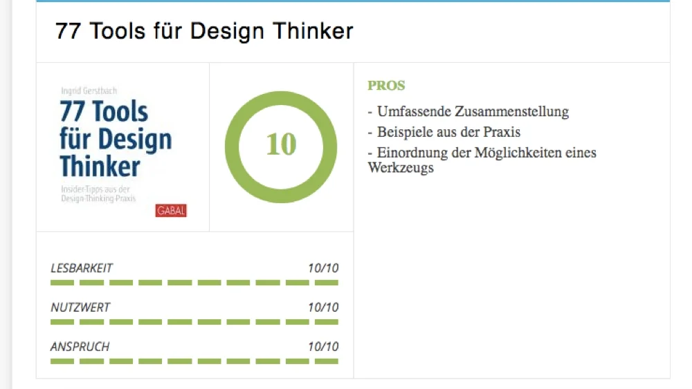 Management Journal hat getestet: 77 Werkzeuge für Design-Thinking