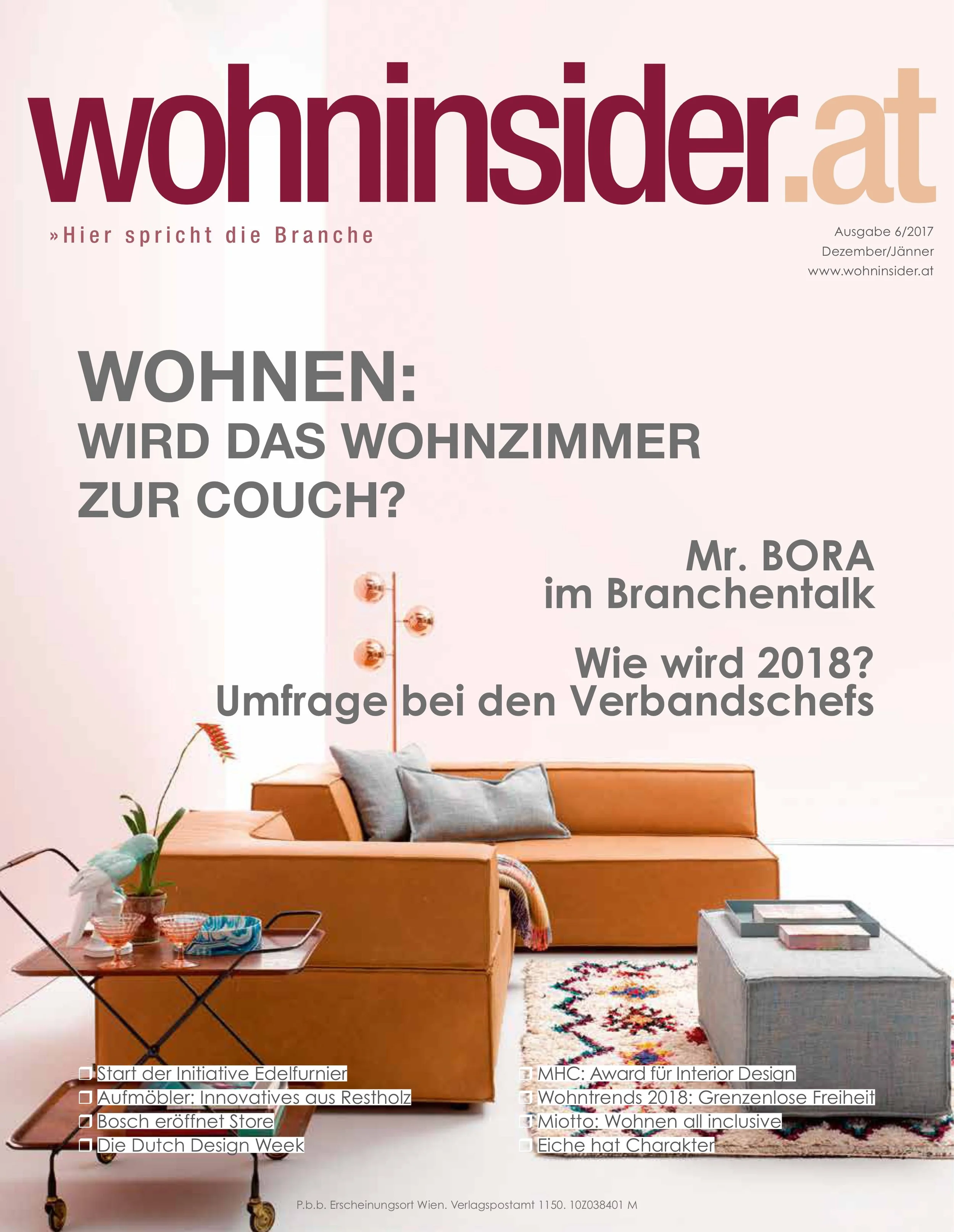 Wohninsider: Artikel anlässlich des Vortrags von Ingrid Gerstbach bei der Design Week
