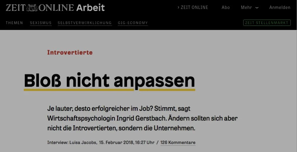 Die Zeit: Bloß nicht anpassen