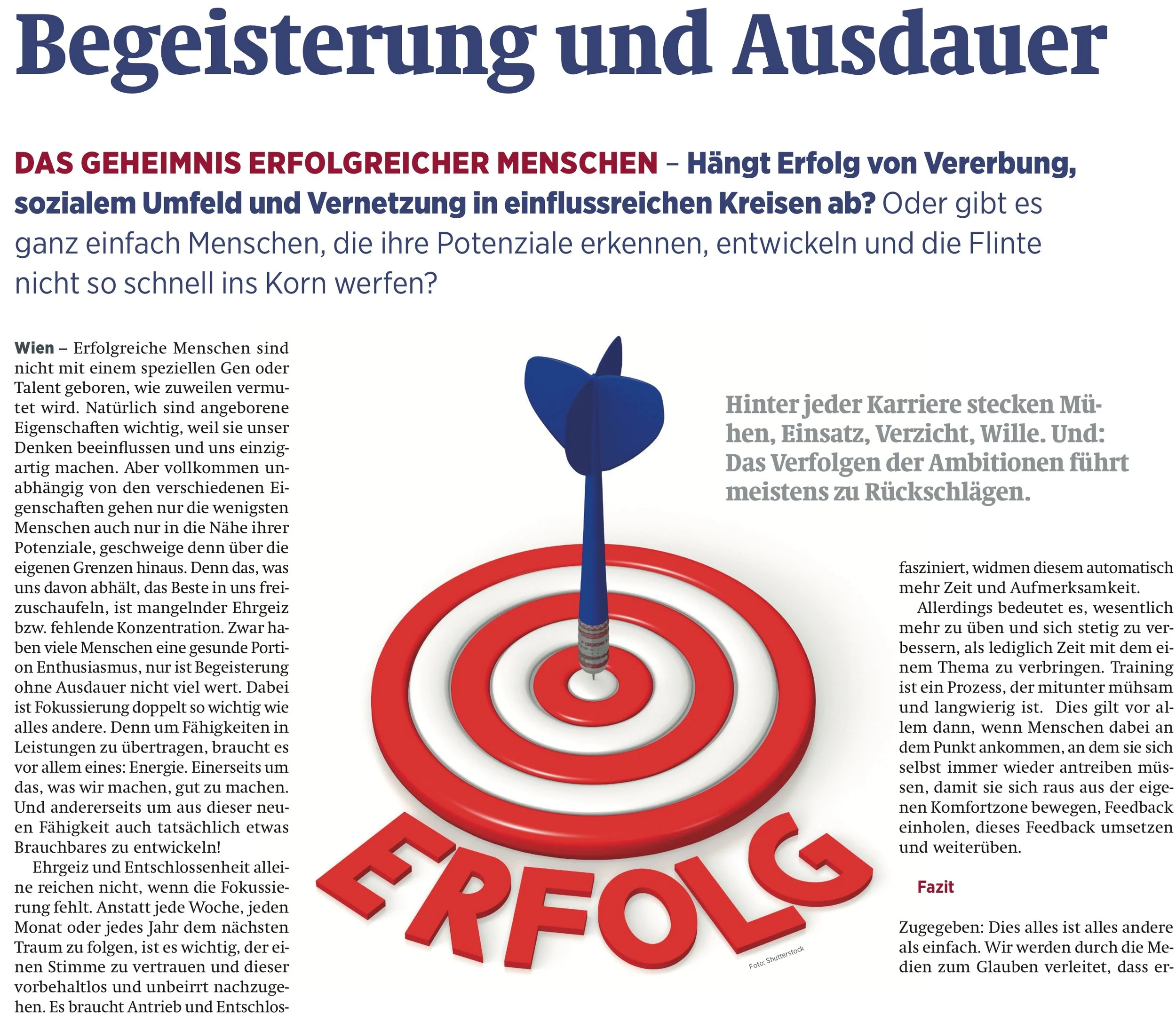 SWZ: Begeisterung und Ausdauer