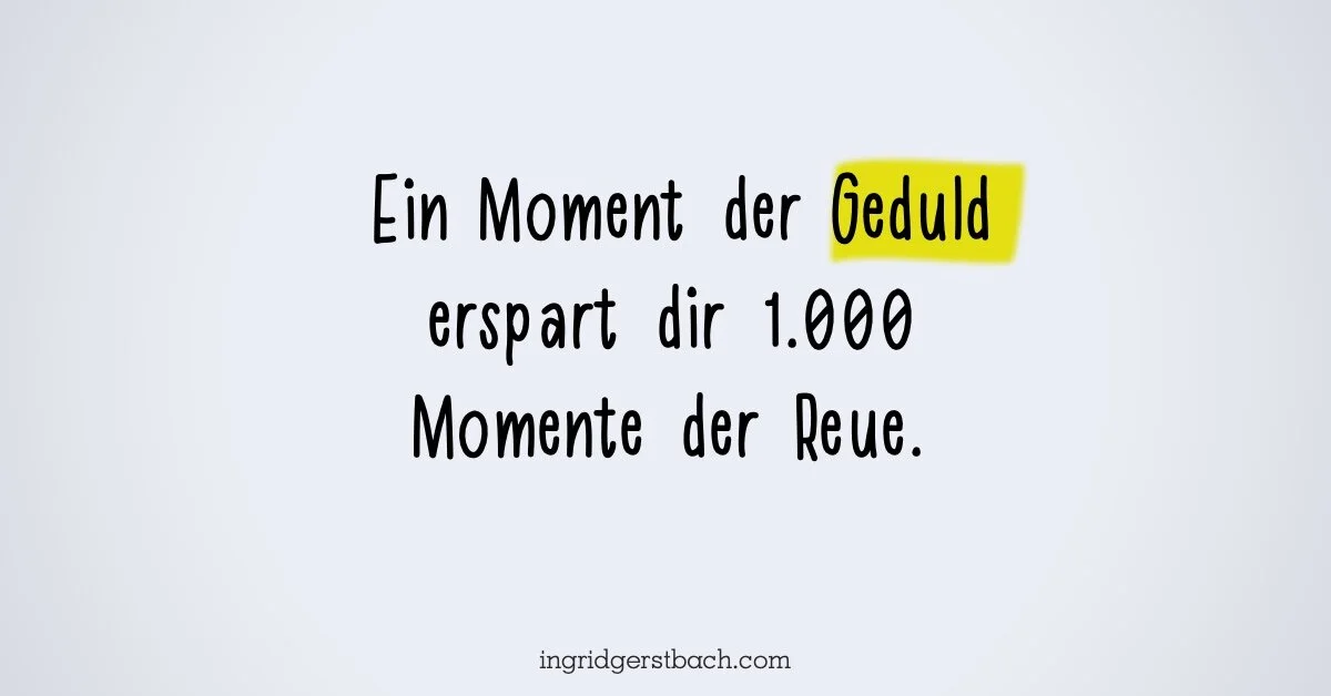 Vier einfache Schritte zu mehr Geduld