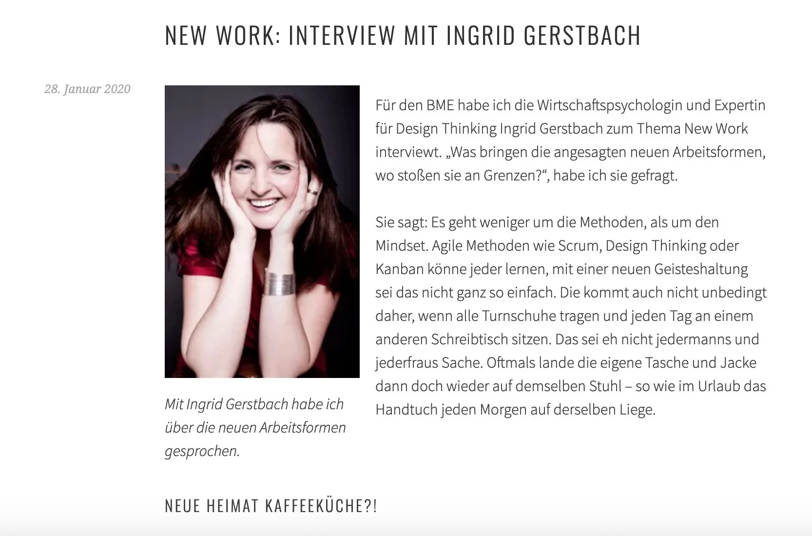 New Work: Interview mit Ingrid Gerstbach