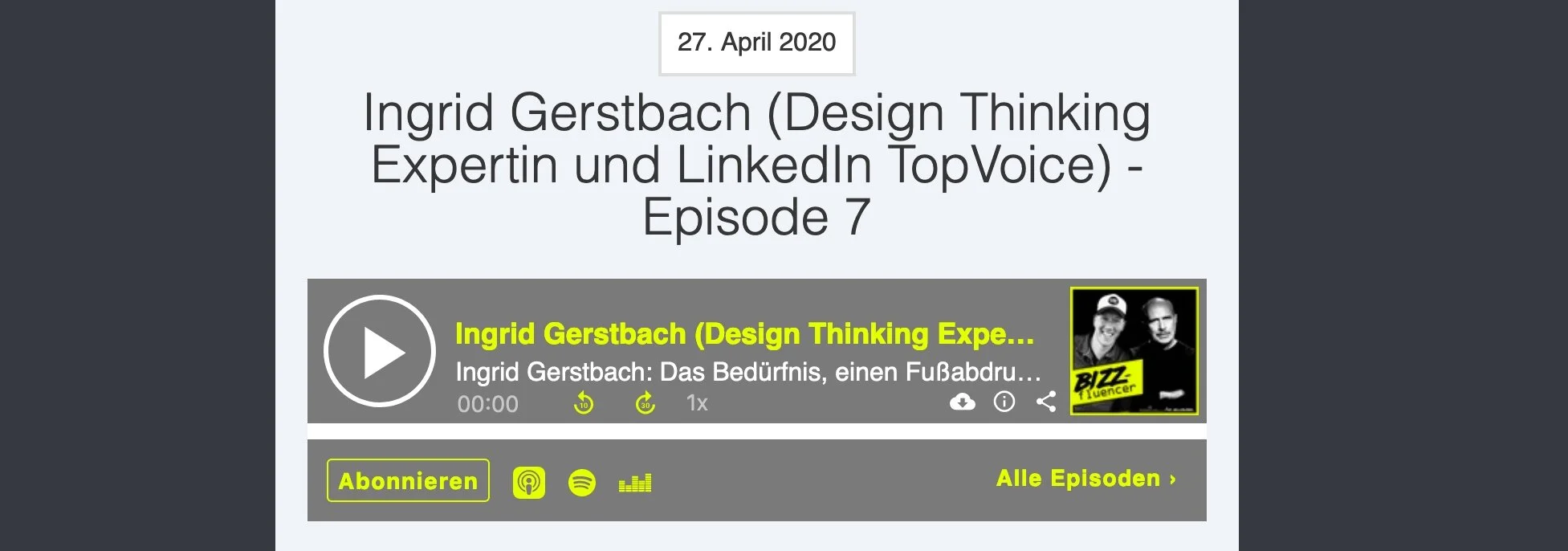 Bizzfluencer-Podcast: Im Gespräch mit Günther Wagner