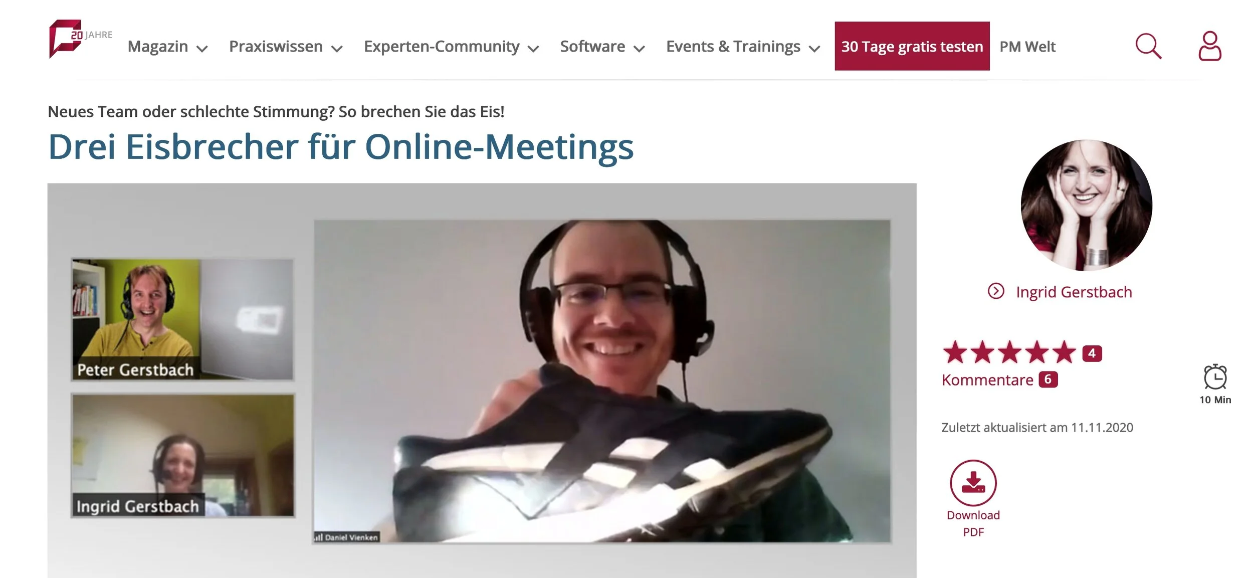 Drei Eisbrecher für Ihre Online-Meetings