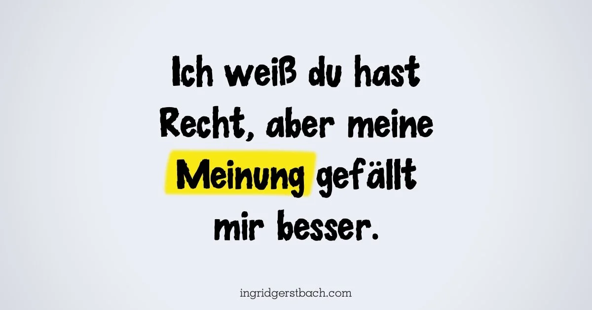 Ist es wirklich so falsch Recht zu haben?