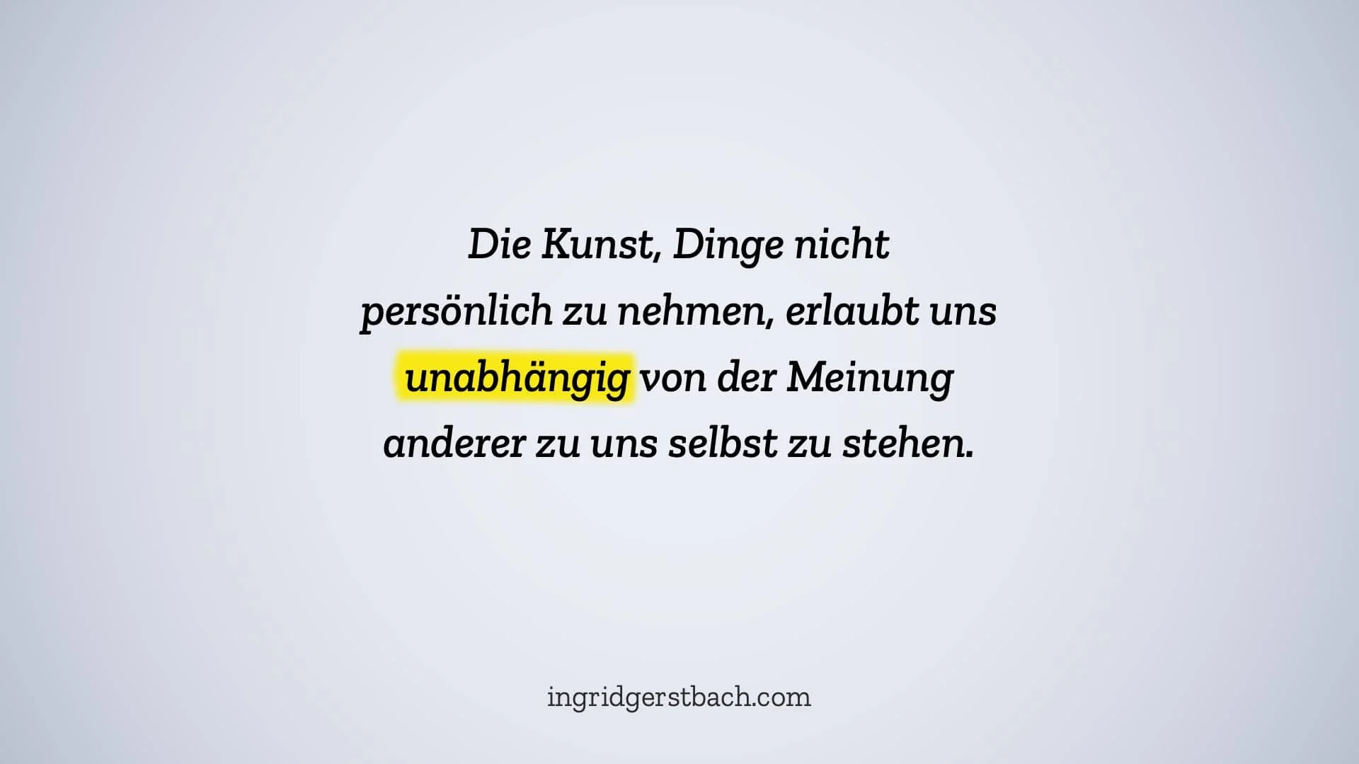 Nehmen Sie die Dinge persönlich?