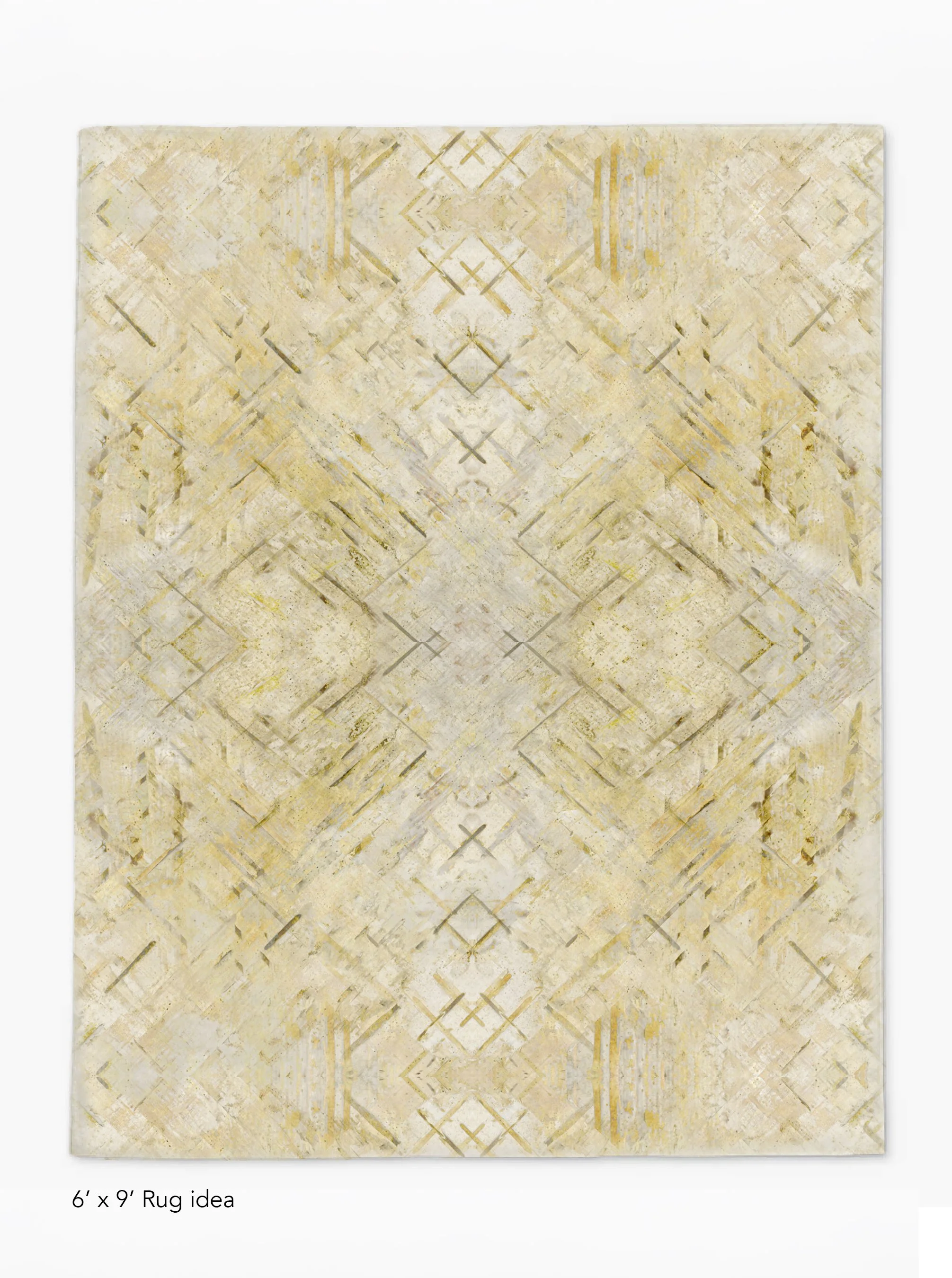 6' x 9' rug idea derived from a photo of tree bark