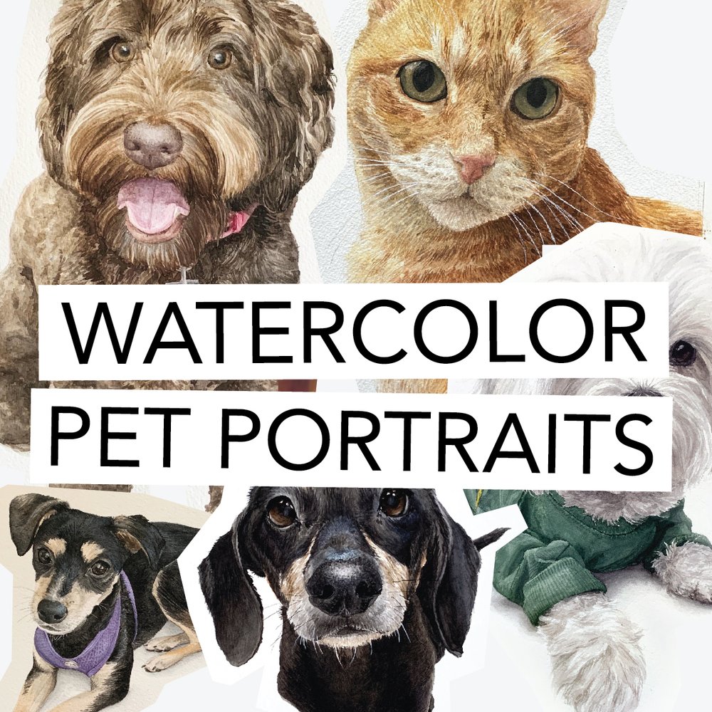 Watercolor Custom Pet Portrait