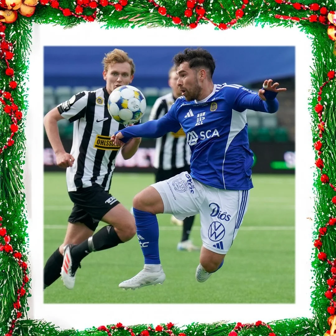 F&ouml;rsta spelare ut idag den 8 december &auml;r 🇺🇸Marcelo Palomino i @gifsundsvall. Amerikanen har svarat f&ouml;r n&aring;gra av Medelpads snyggaste m&aring;l och wow-moments 2025. D&aring; g&aring;r man in i @sportactionpictures julkalender 👊