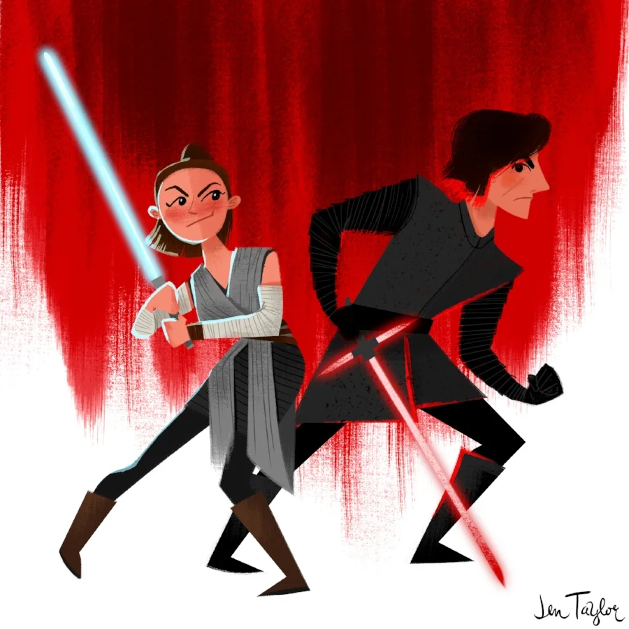 Rey and Kylo
