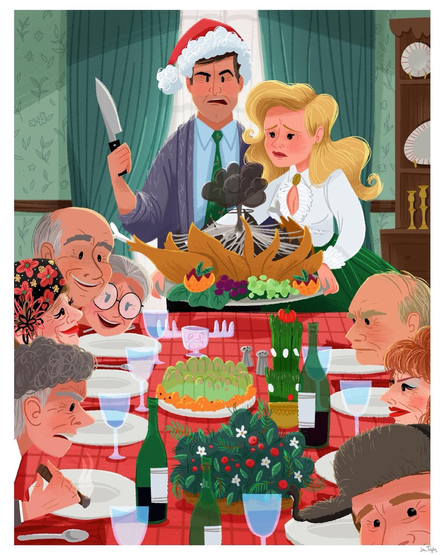 Nothing like the chaos of the holidays!
Here&rsquo;s a piece I did for @galleries1988 Holiday Show 2 years ago! (Sold out) 
.
.
.
#christmasvacation #christmasvacationmovie #clarkgriswold @chevychase #ellengriswold #cousineddie #thegriswolds #christm