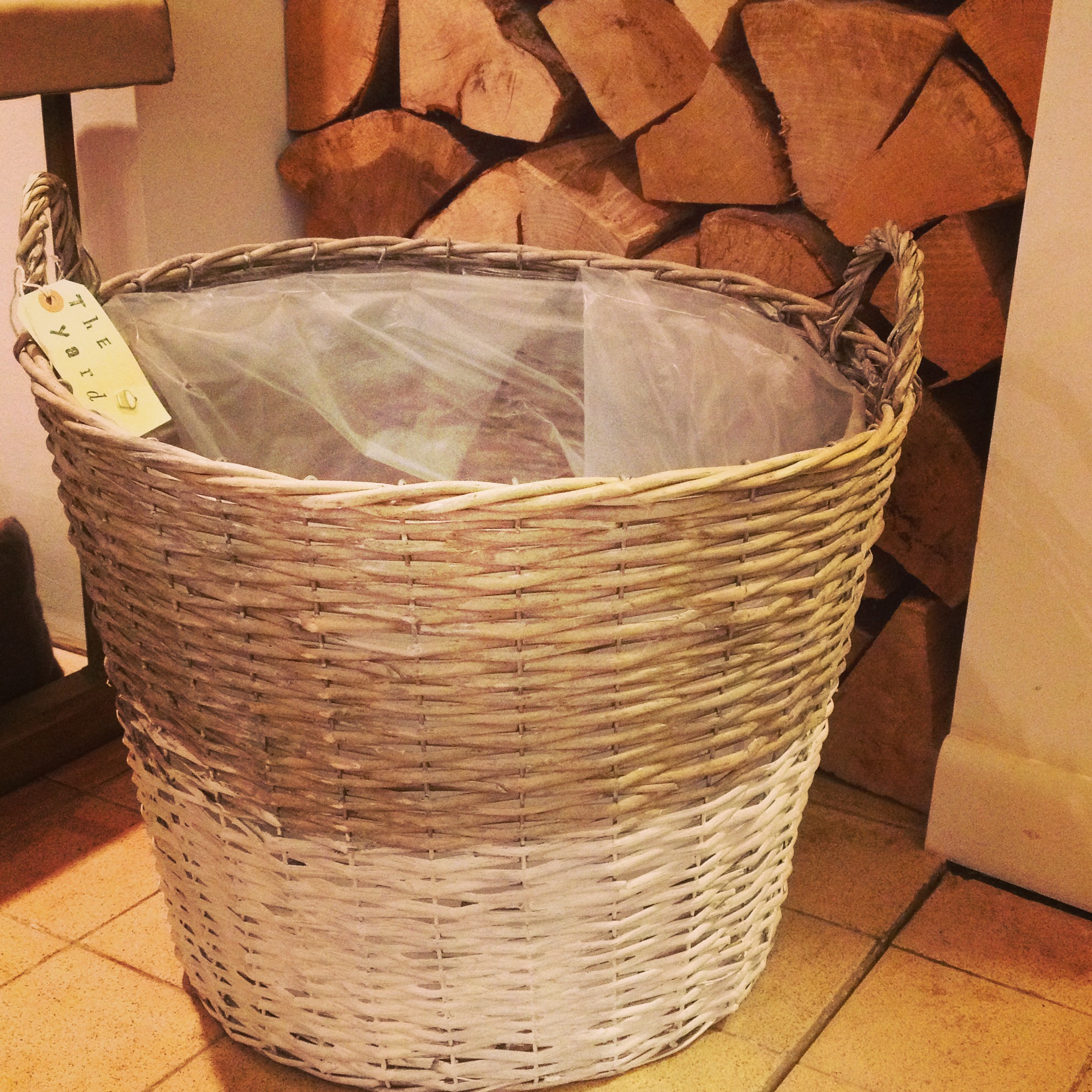 Large dip dyed log basket