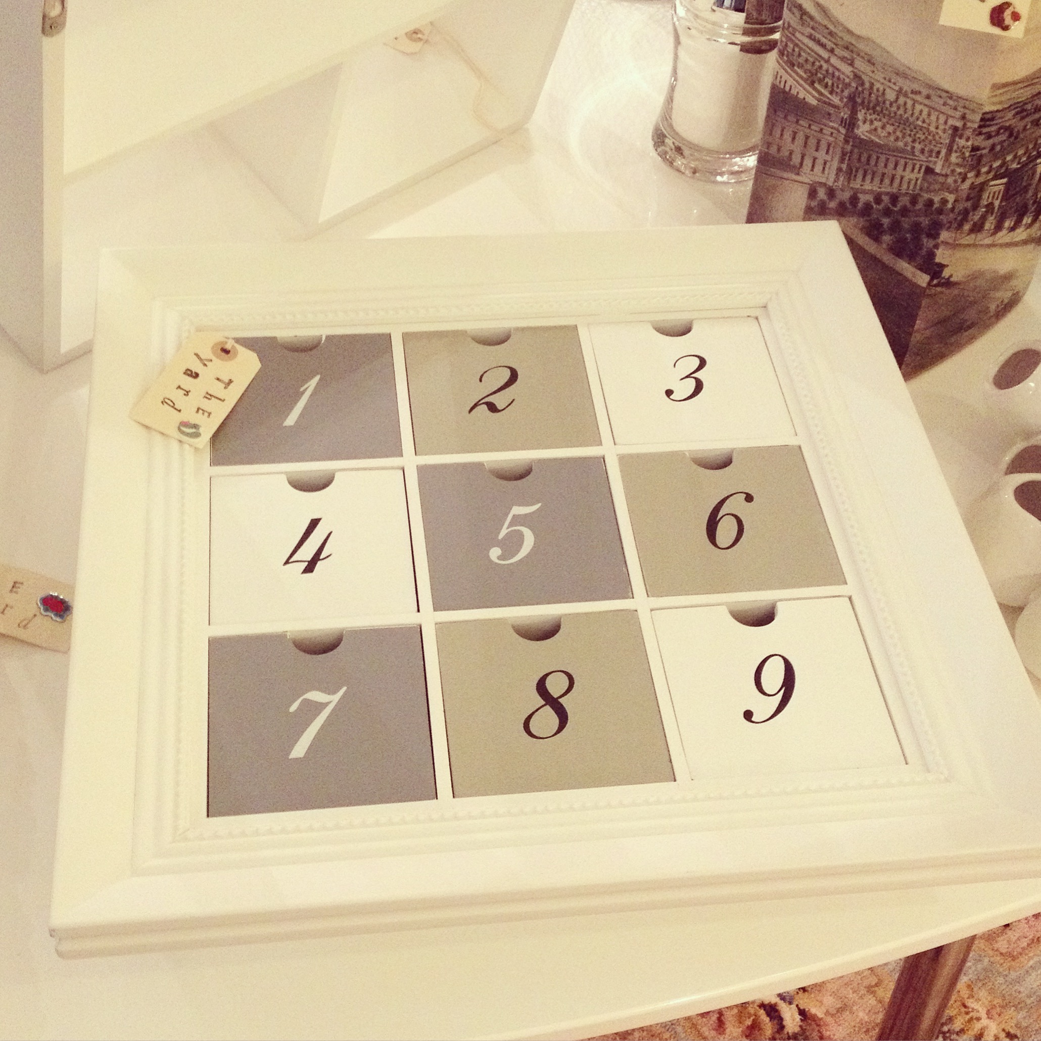 Numbered wall cabinet 