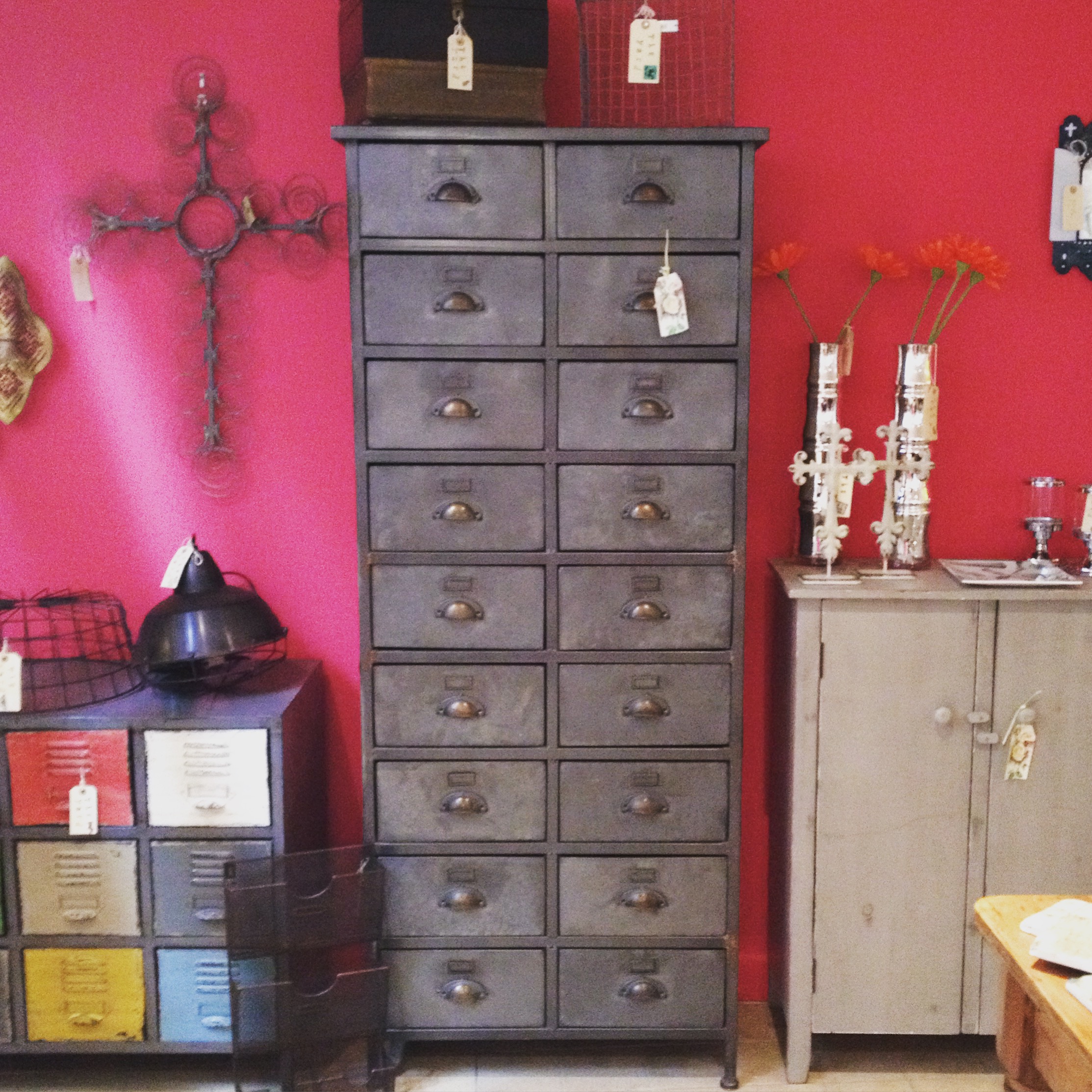 Tall metal drawers