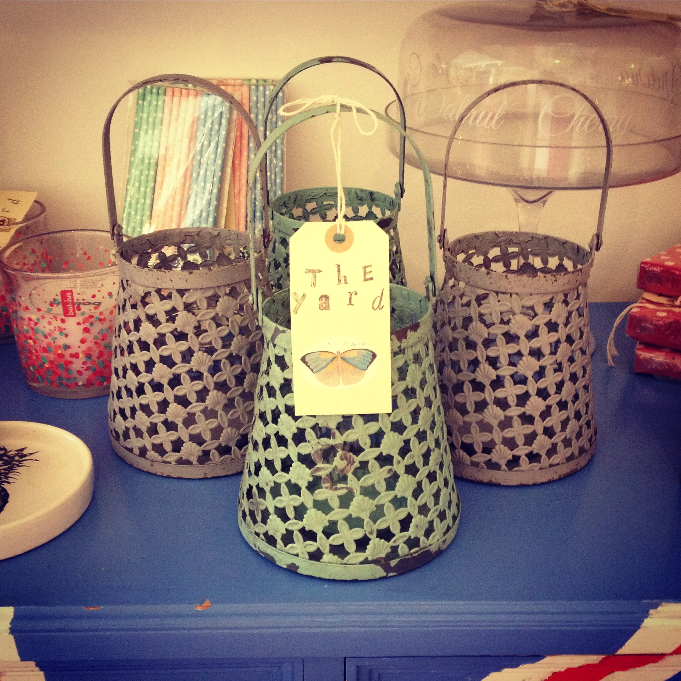 Metal lanterns great for alfresco entertaining 