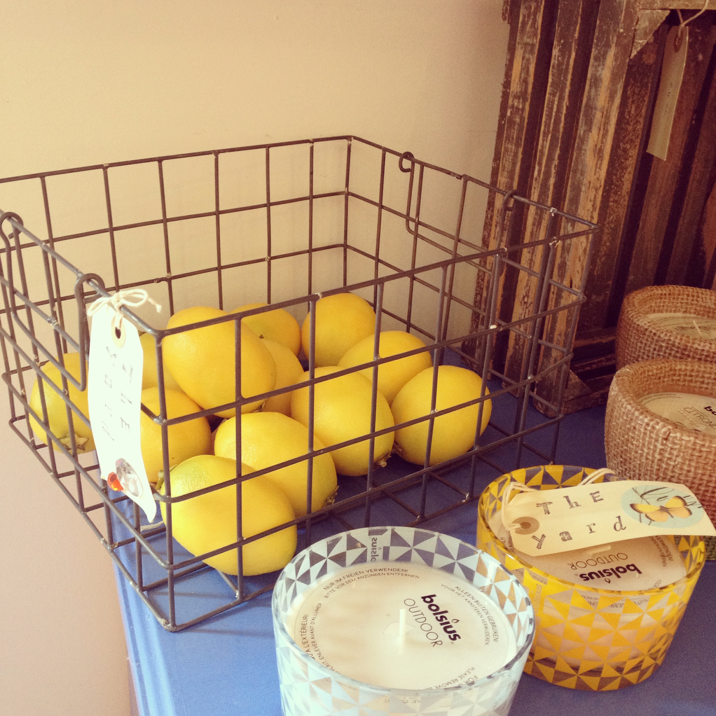 Wire and wooden crates 