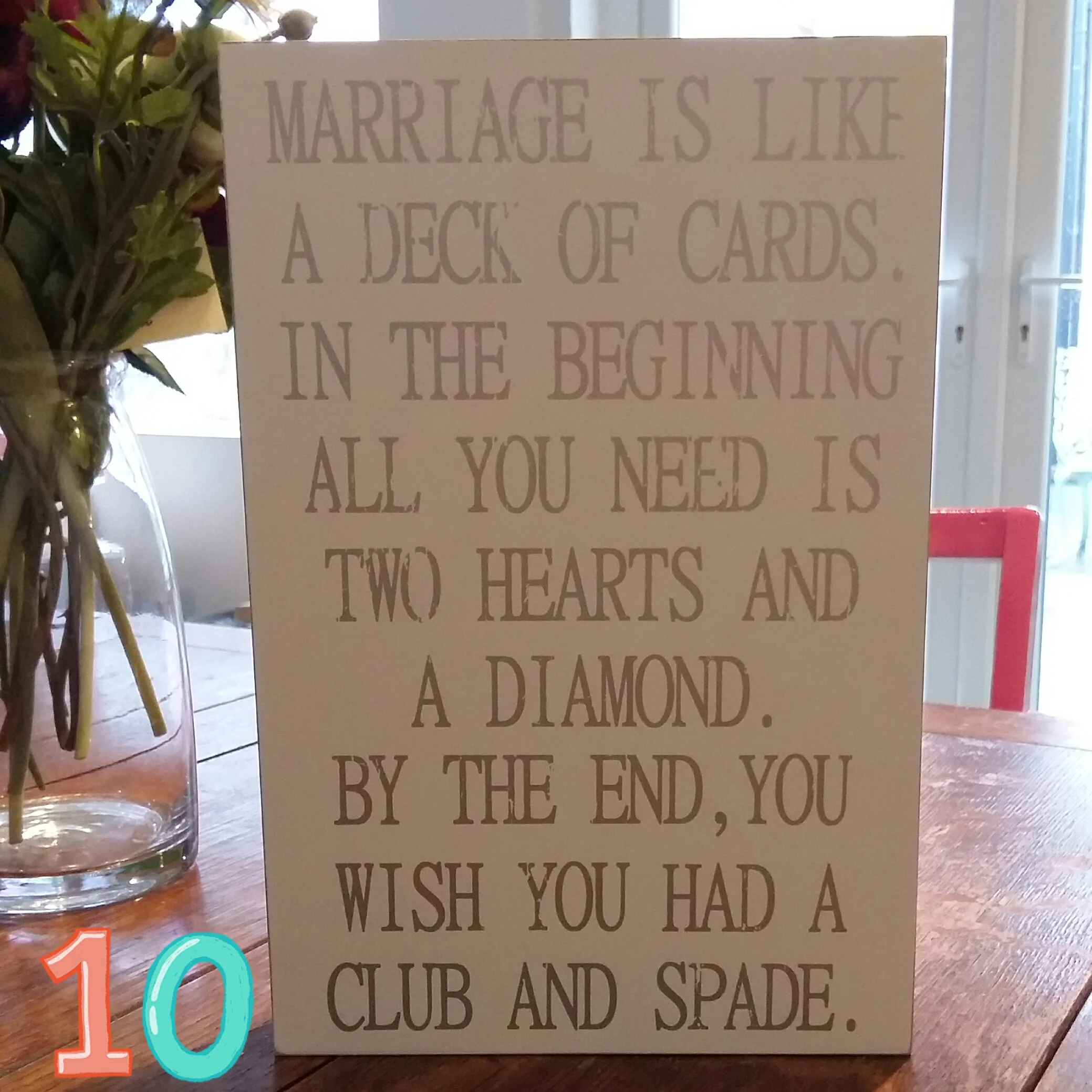 Marriage quote block £8.00 
