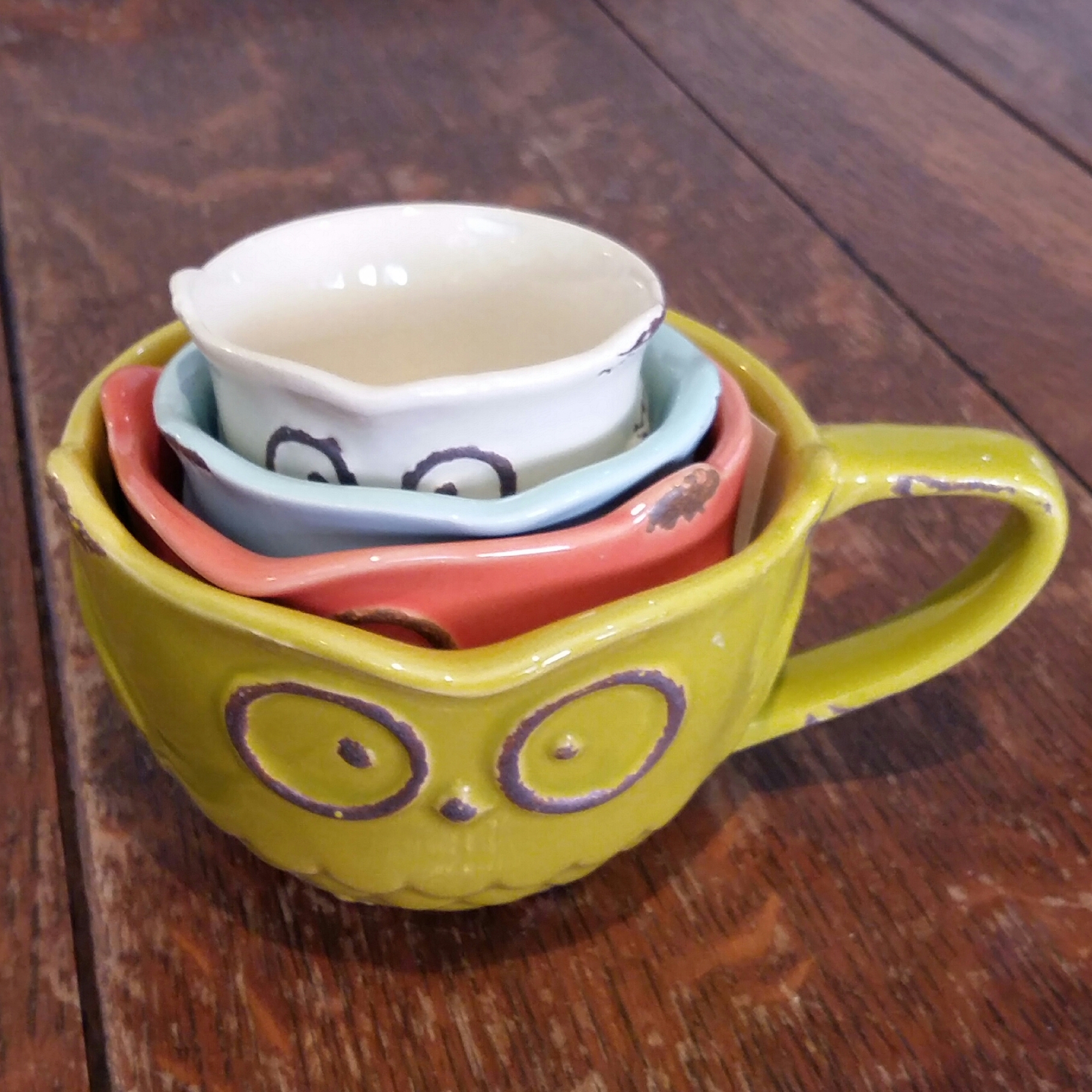 Back in stock owl measuring cups