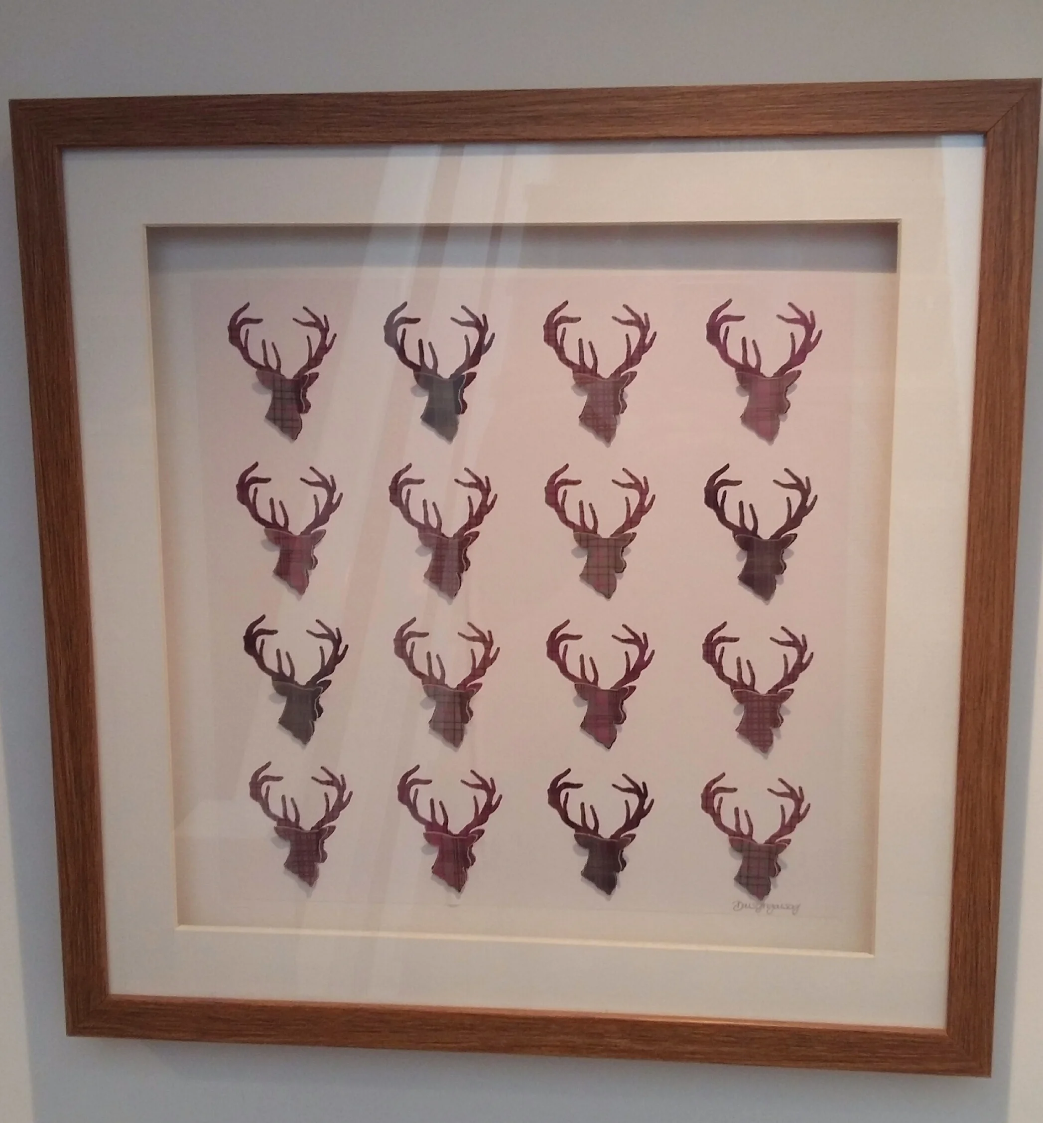 Framed paper art also in a cat design