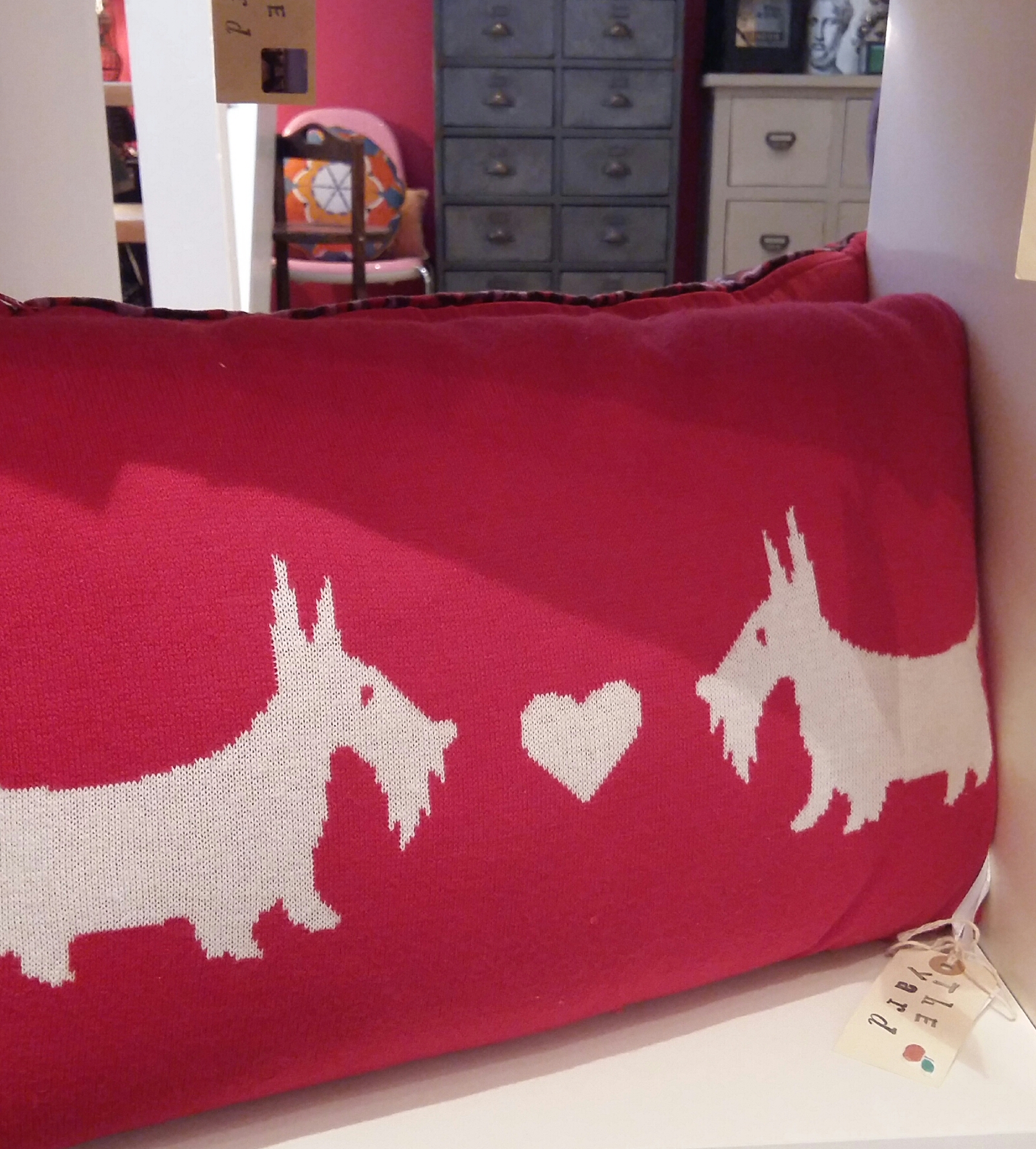 Scottie dog cushion