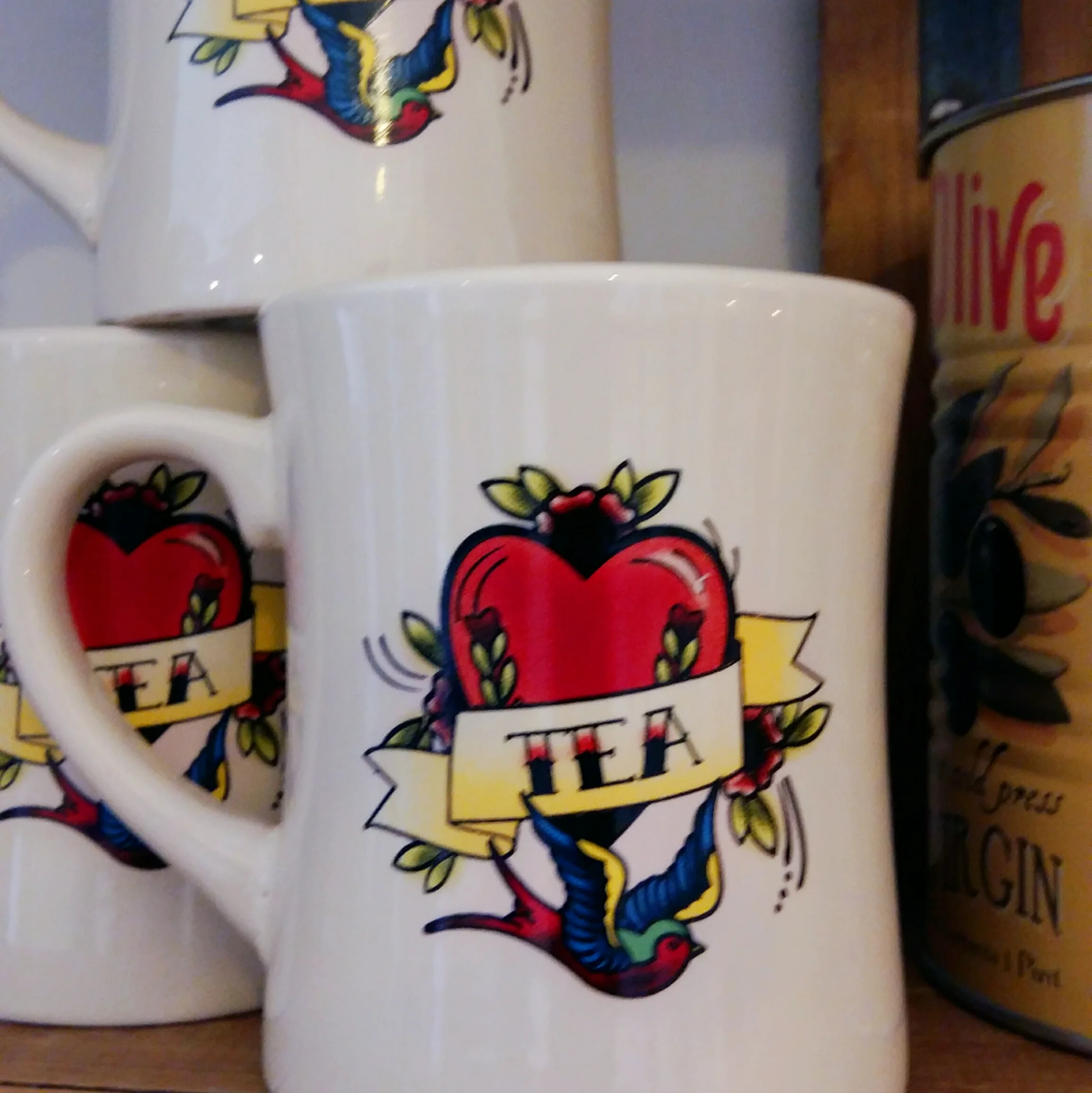 Coffee or Tea tattoo print mugs only £3 each!