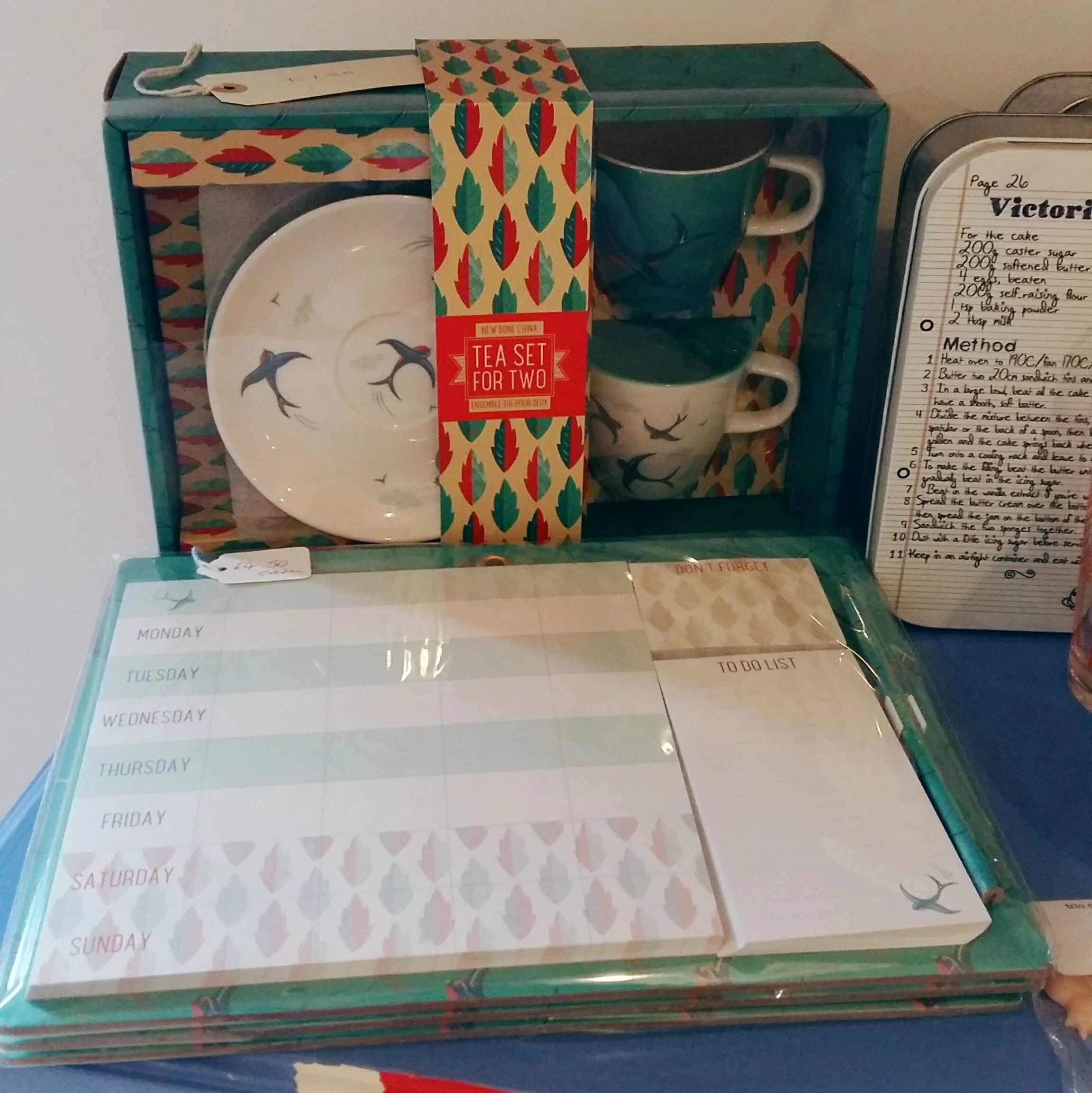 Back in stock cup and saucer set £7.50 and magnetic organiser £4.50