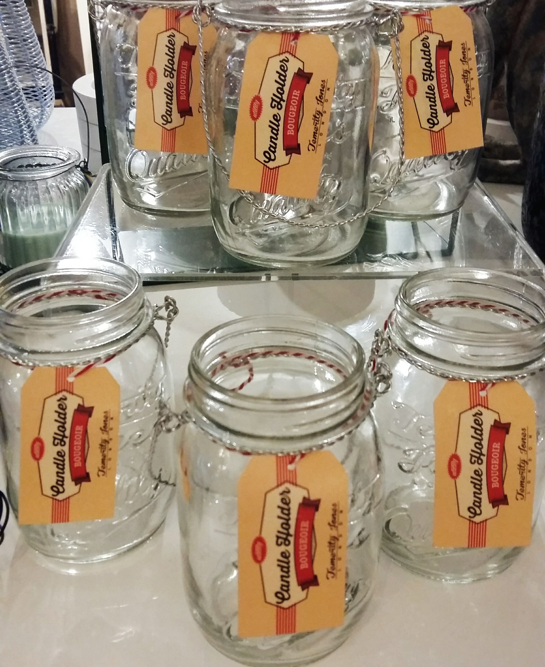 Mason jar candle holders