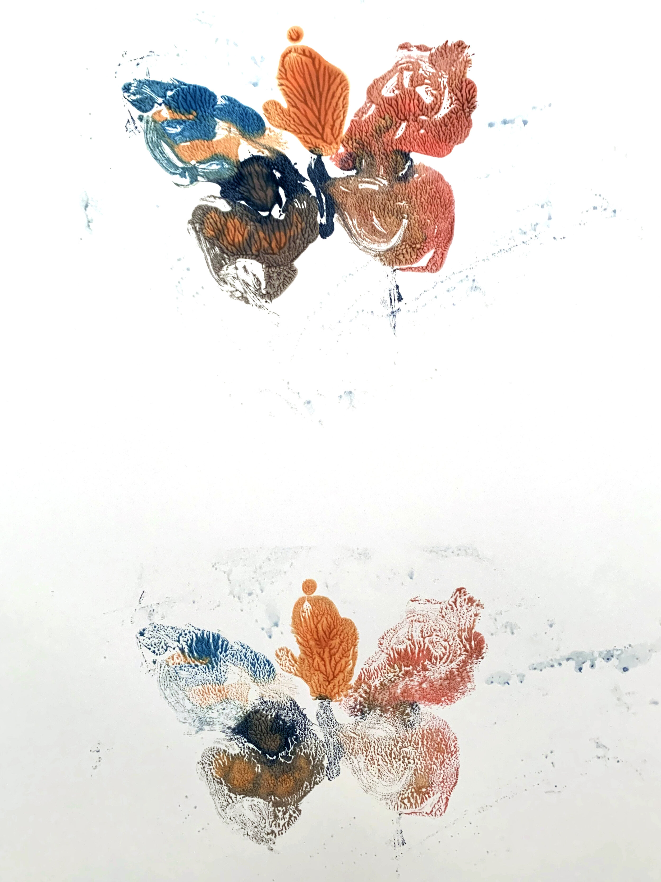 Butterfly by Issac. First and Second Print. January 29, 2020. Tempera Print.