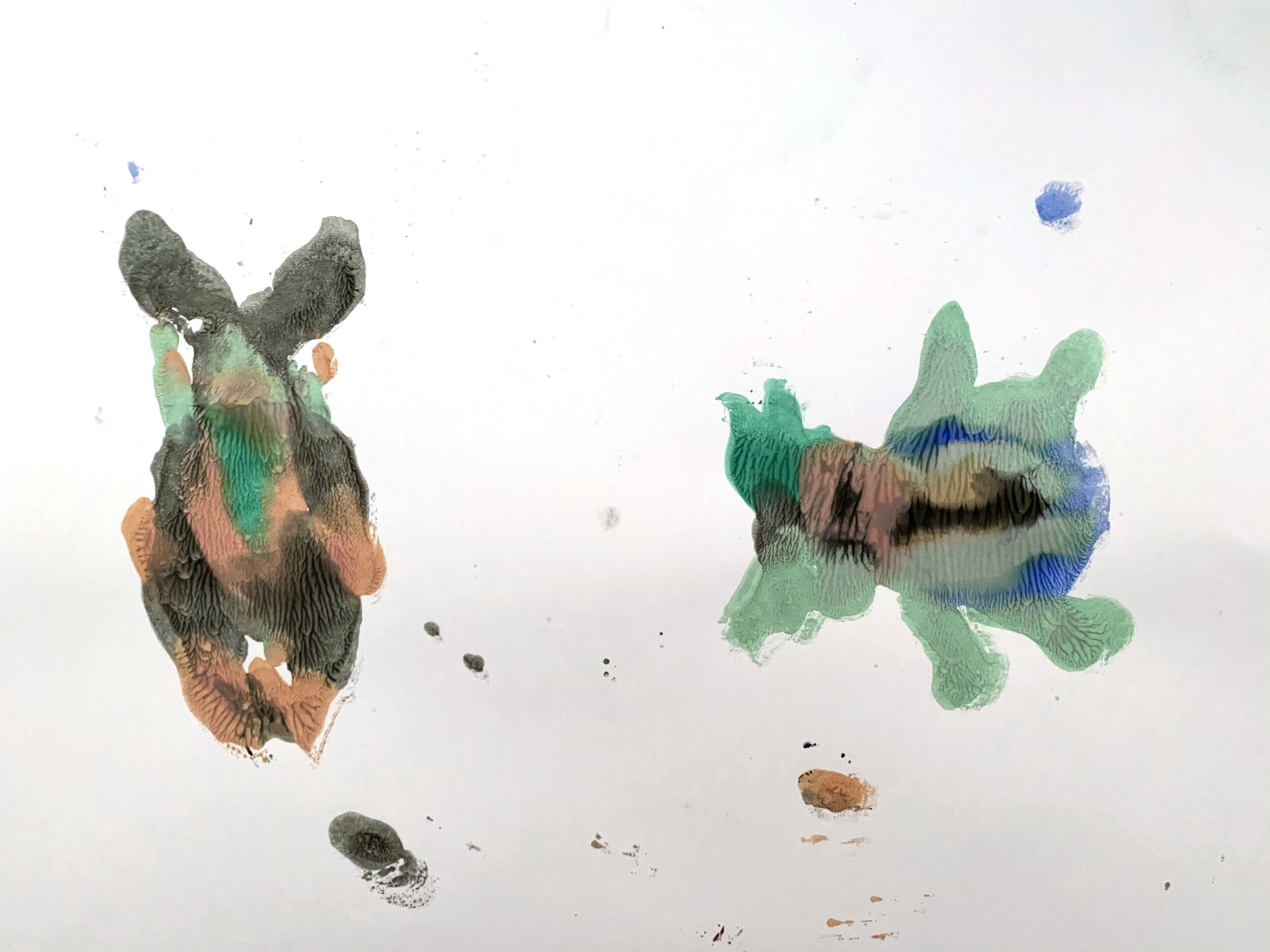 Beetles by Ryan. January 15, 2020. Tempera paint.
