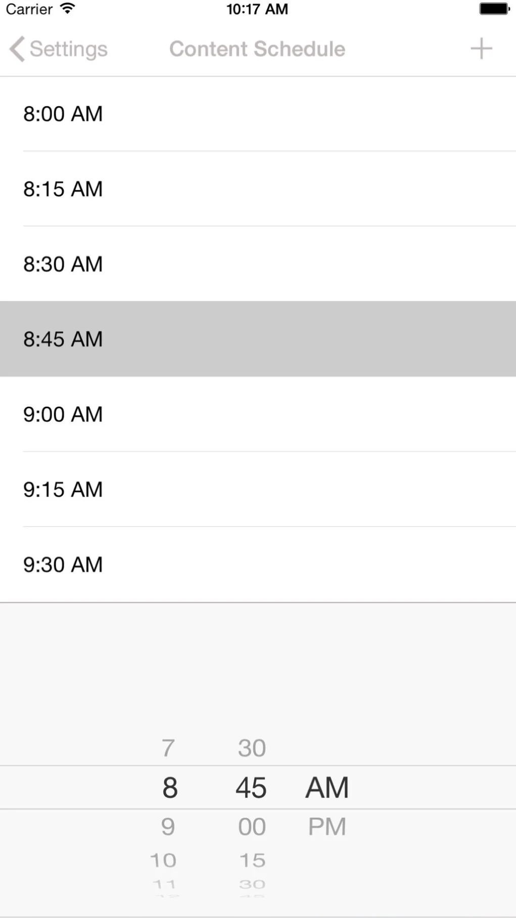Customizable Content Scheduler