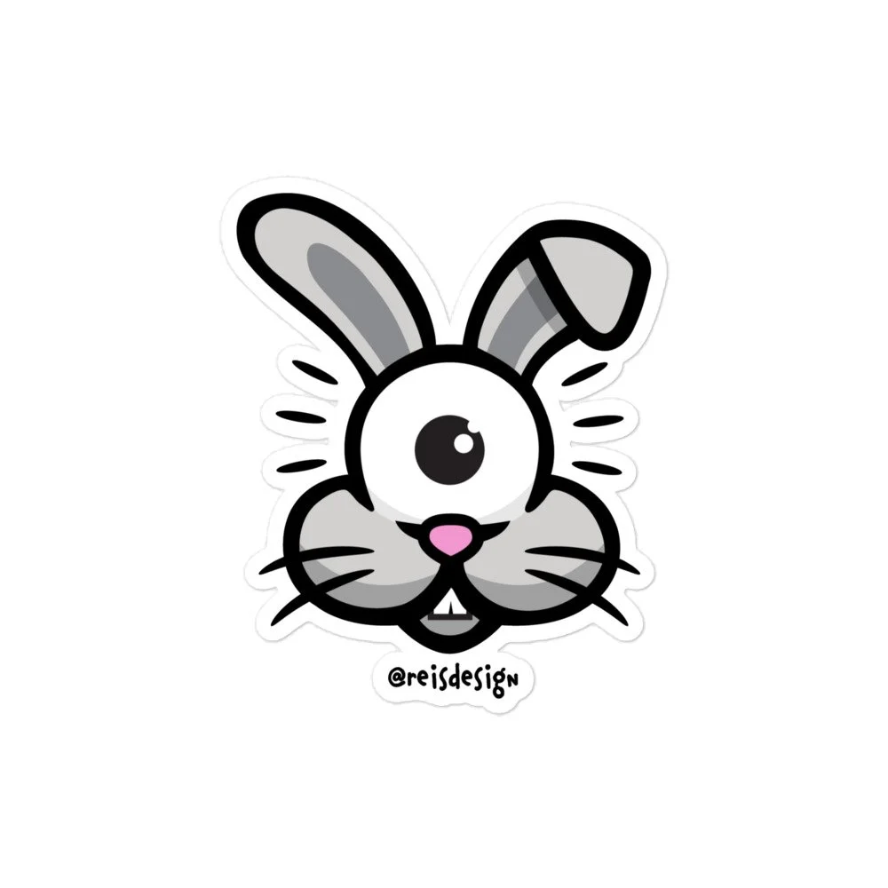Cyclops Bunny Sticker